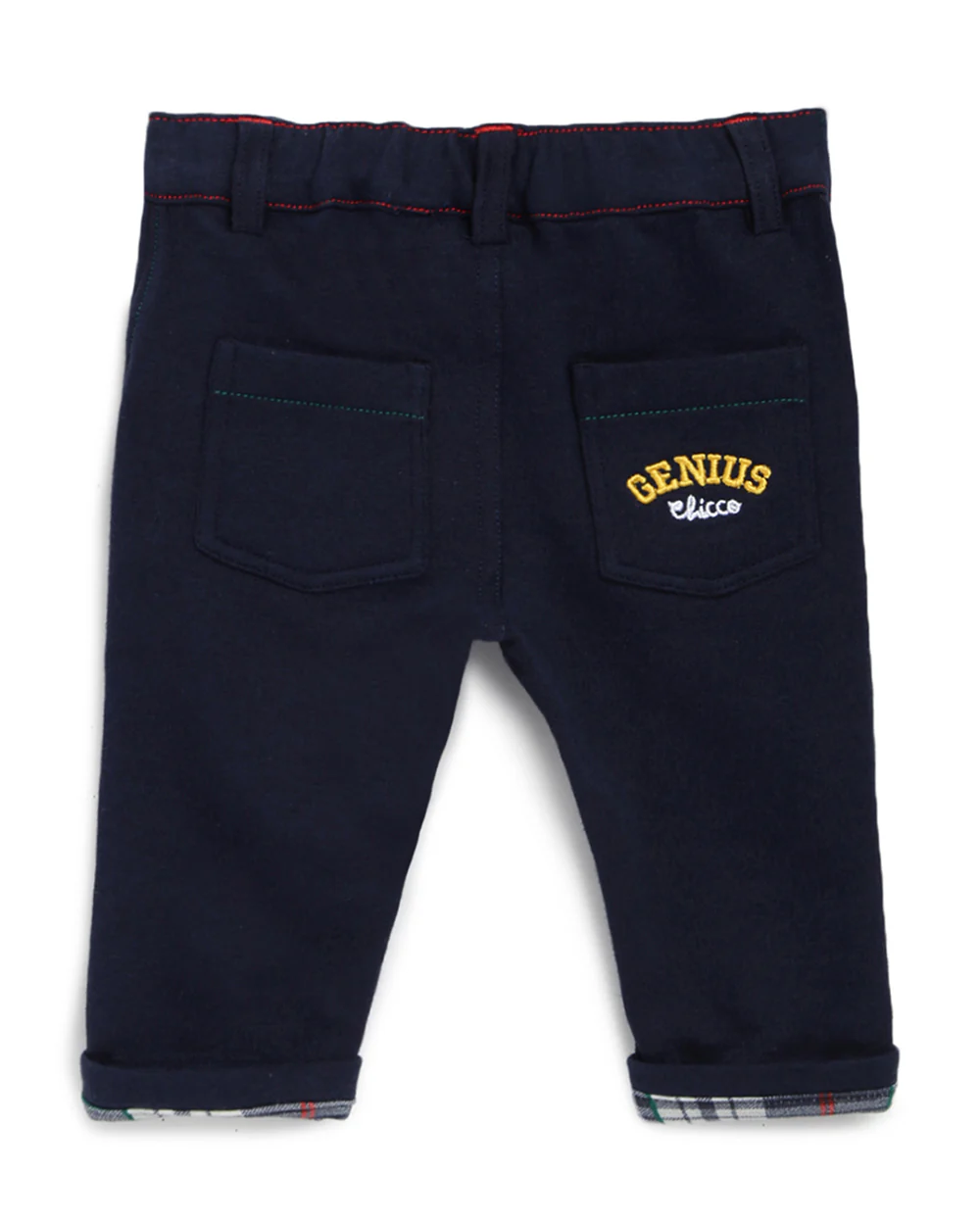 Chicco Dark Blue Jeans-Solid-Cotton Blend-For Infants - Image 4
