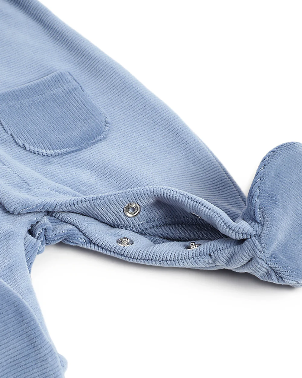 Chicco Blue Sleepsuit-Solid-Cotton & Polyester-For Infants - Image 4