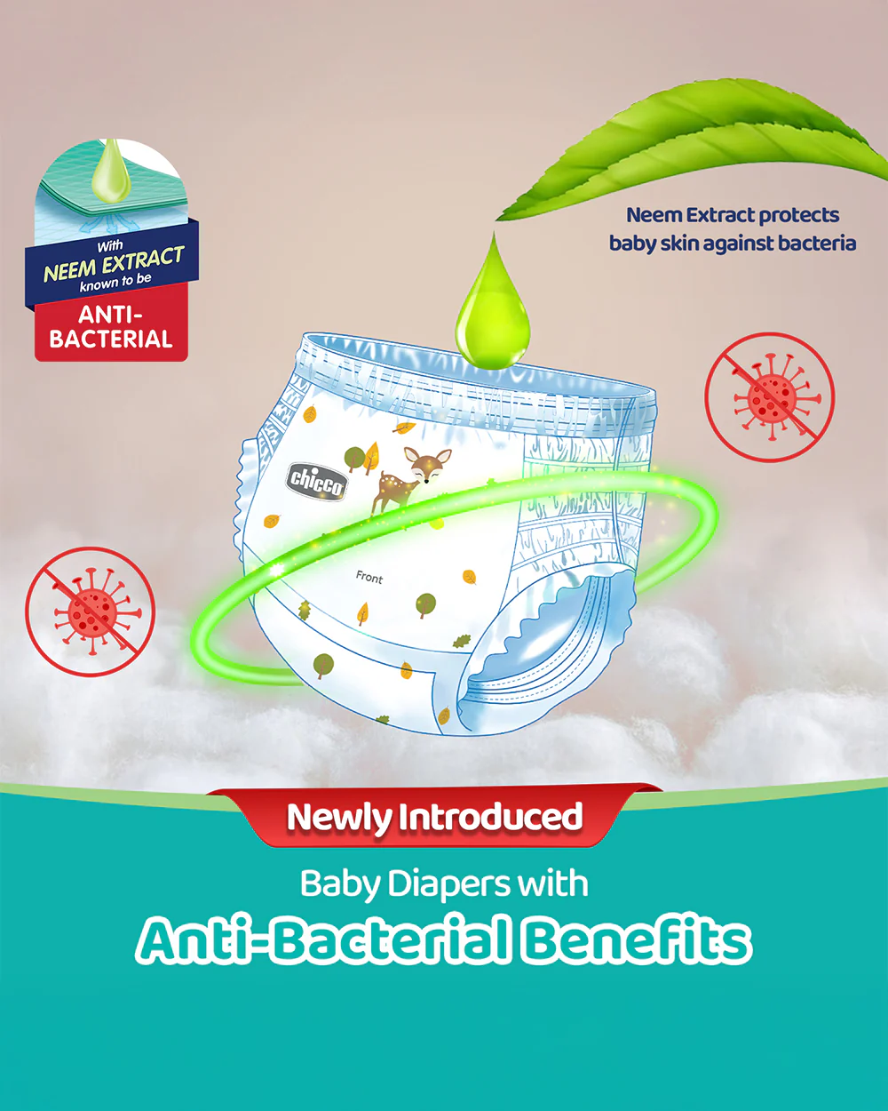 Chicco ComfyPro Diaper Pants-Newborn (Upto 5 Kg)-With Wetness Indicator & Anti-Bacterial Protection - Image 26