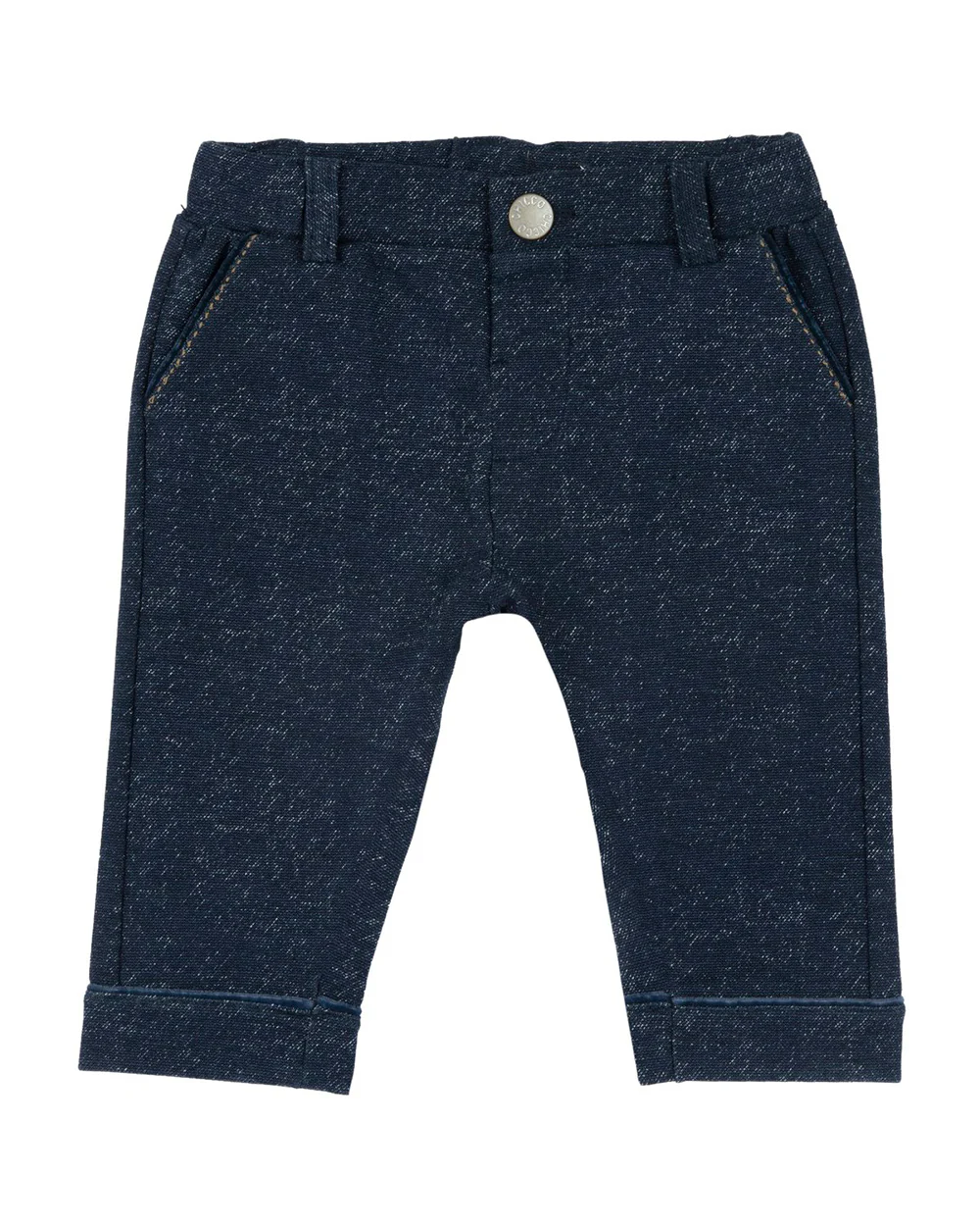 Chicco Dark Blue Jeans-Solid-Cotton-For Infants - Image 3