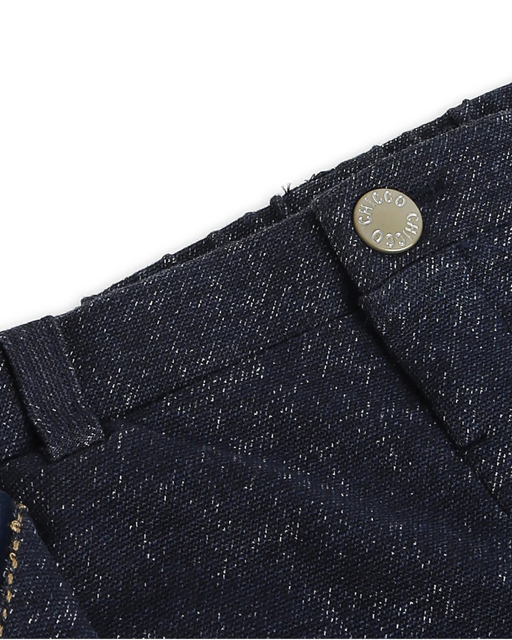Chicco Dark Blue Jeans-Solid-Cotton-For Infants - Image 6