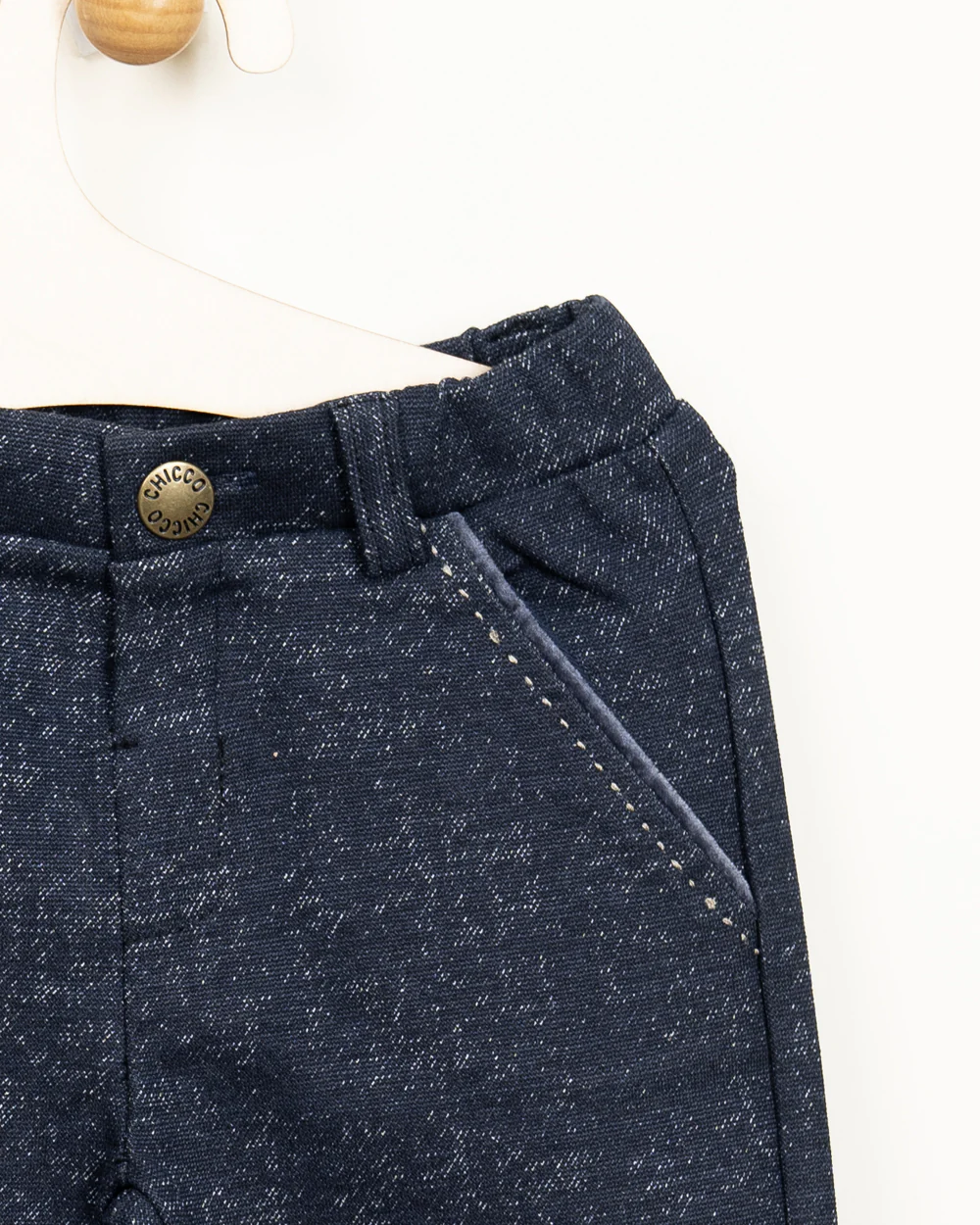 Chicco Dark Blue Jeans-Solid-Cotton-For Infants - Image 7
