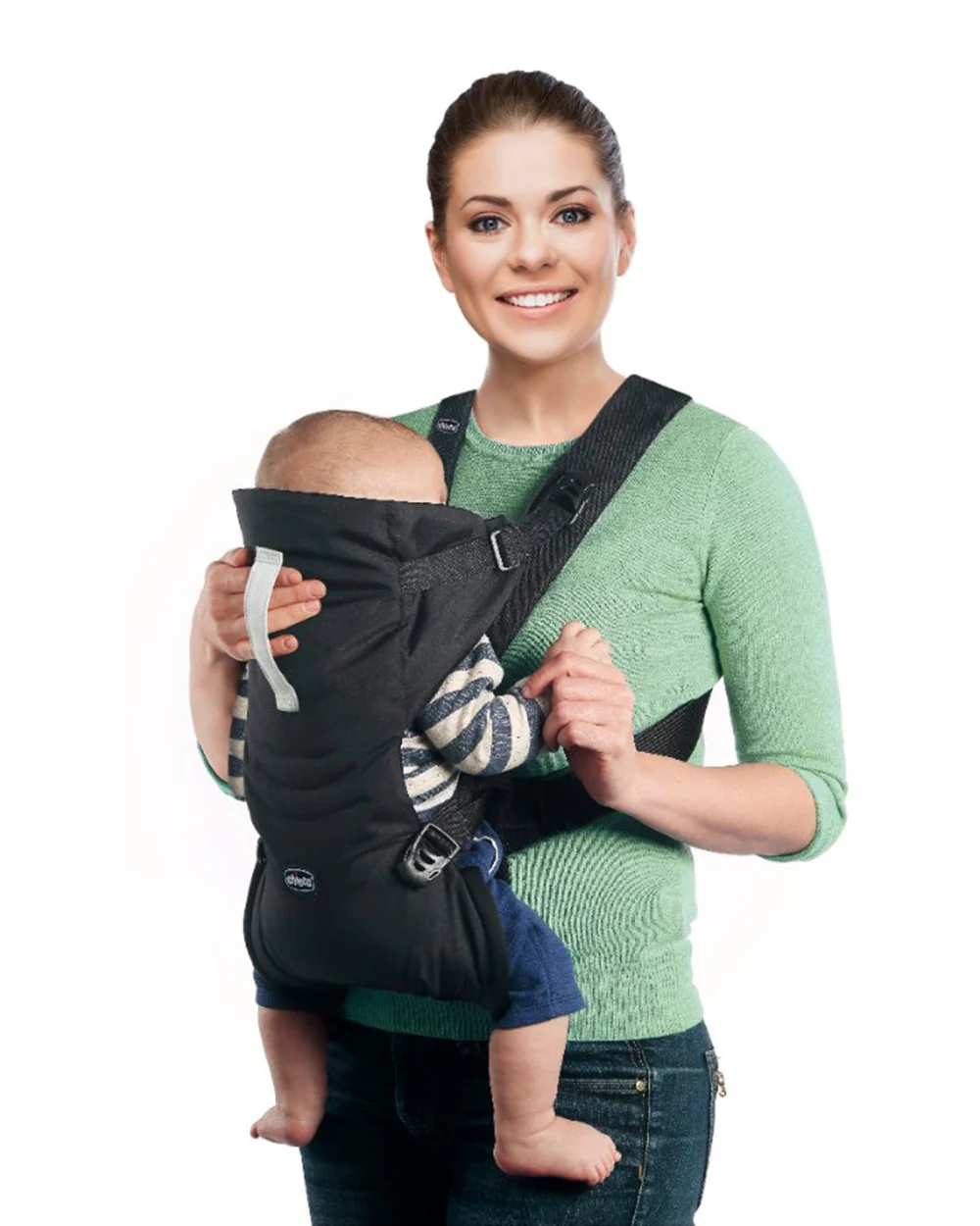 Chicco Easy Fit Baby Carrier-2 Carry Positions-Extra Neck Support-For 0M+ (Upto 9Kg)-Black Night - Image 13