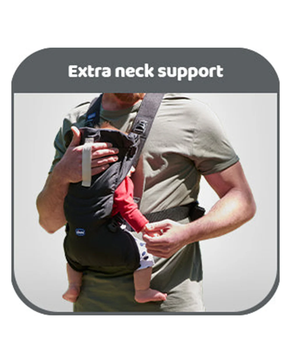 Chicco Easy Fit Baby Carrier-2 Carry Positions-Extra Neck Support-For 0M+ (Upto 9Kg)-Black Night - Image 14