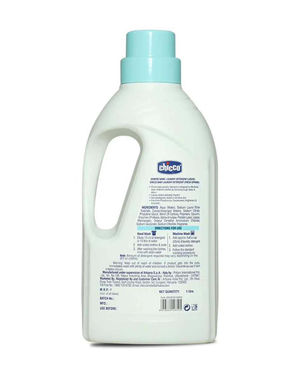 Chicco Baby Laundry Detergent-With 5X Stain Removing Power-Dermatologically Tested & Safe For Babies-Fresh Spring - Image 3