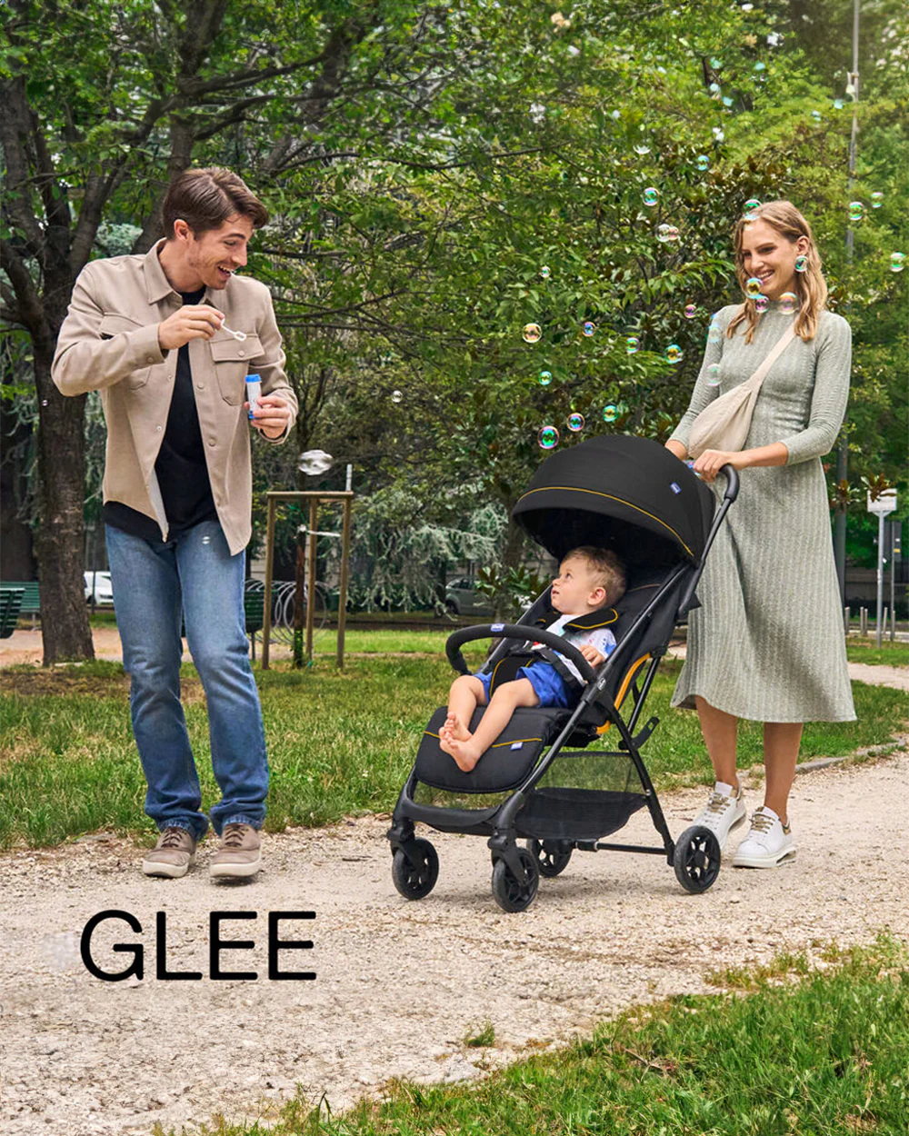 Chicco Glee Lightweight Baby Stroller-One Touch Fold-Multiple Recline Positions-Pram for 0 to 4Y (Upto 22 Kg)-Uneven Black - Image 15