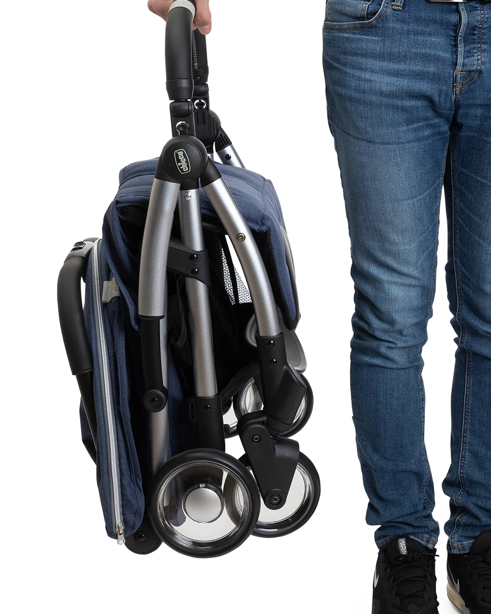Chicco Goody Plus Lightweight Baby Stroller-Cabin Friendly-Auto Folding Mechanism-Pram for 0M+ (Upto 22 Kg)-Indigo - Image 9