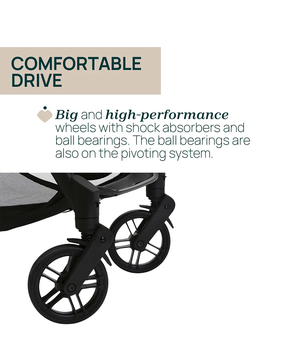 Chicco Goody XPlus Lightweight Stroller-One Hand Fold-Flat Reclining Seat-Big Shock Absorber Wheels-6 Months Warranty-For 0 to 4Y (Upto 22 Kg)-Dark Shadow - Image 14
