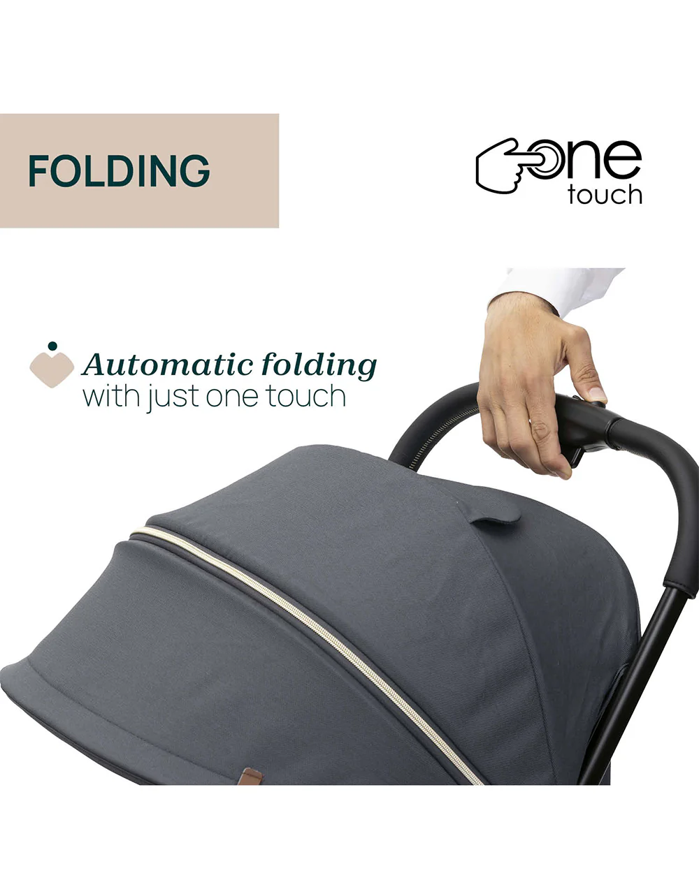 Chicco Goody XPlus Lightweight Stroller-One Hand Fold-Flat Reclining Seat-Big Shock Absorber Wheels-6 Months Warranty-For 0 to 4Y (Upto 22 Kg)-Dark Shadow - Image 9