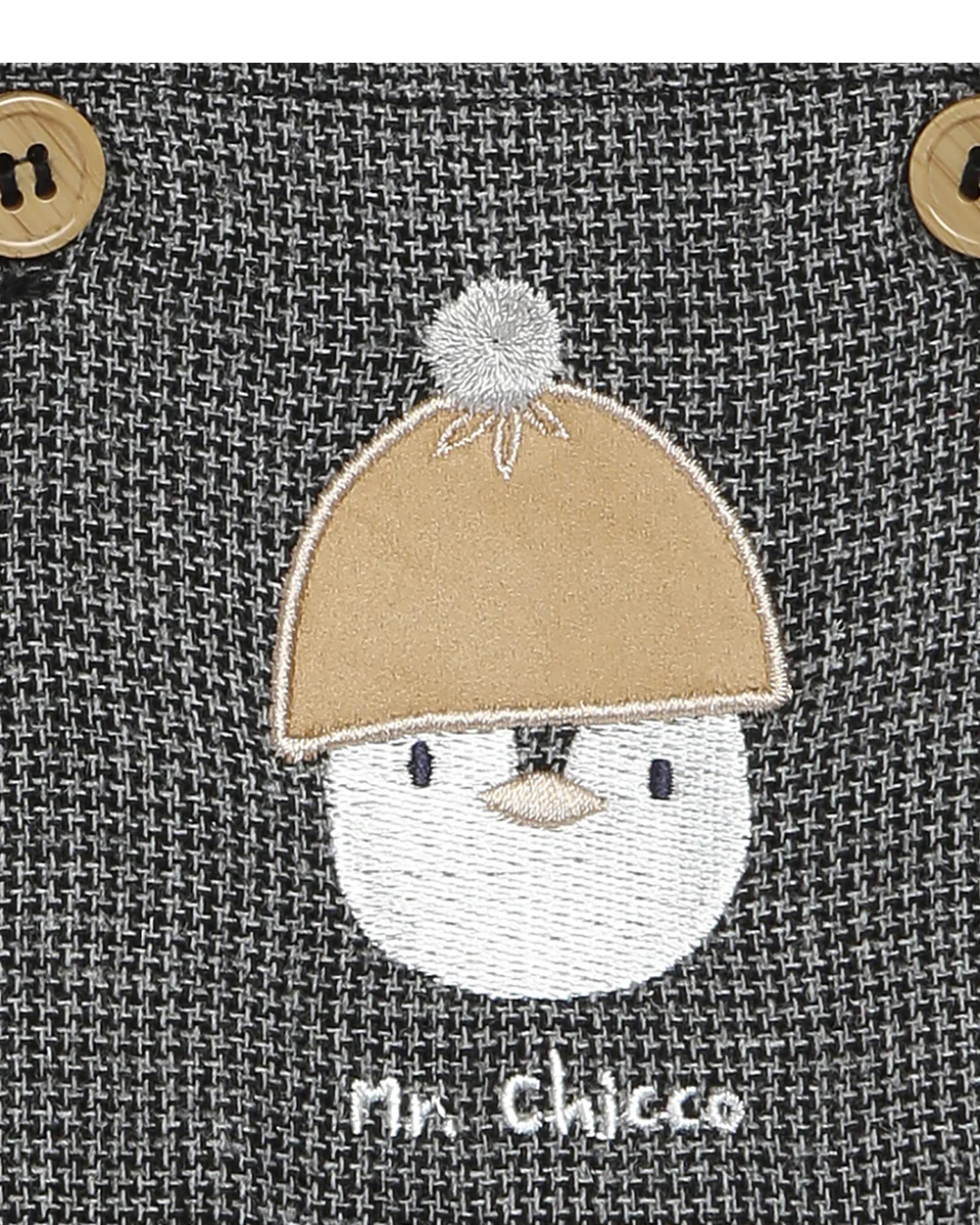 Chicco Grey Dungaree-Checked-Polyester-For Infants - Image 4