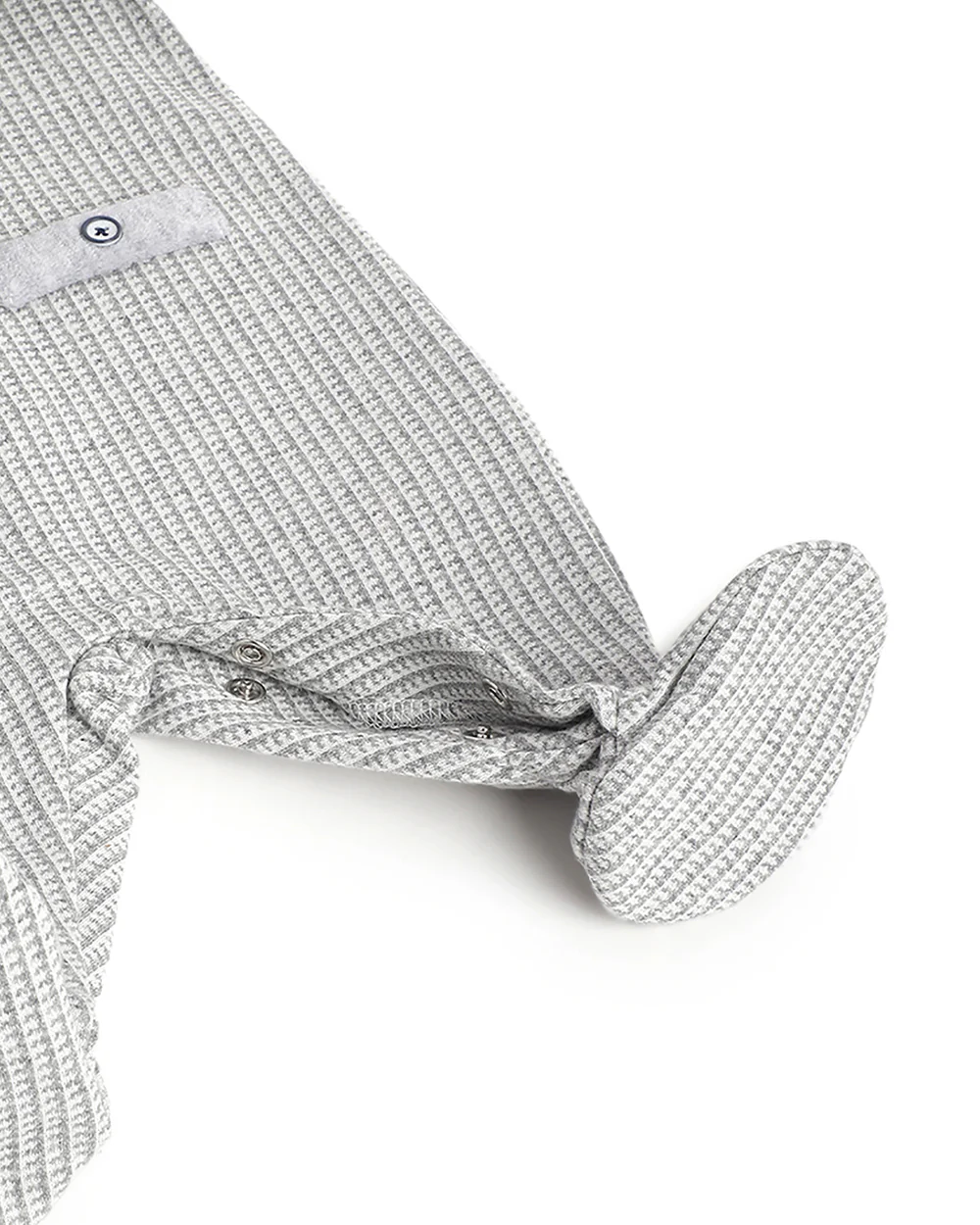 Chicco Grey Sleepsuit-Embroidered-Cotton & Polyester-For Infants - Image 5