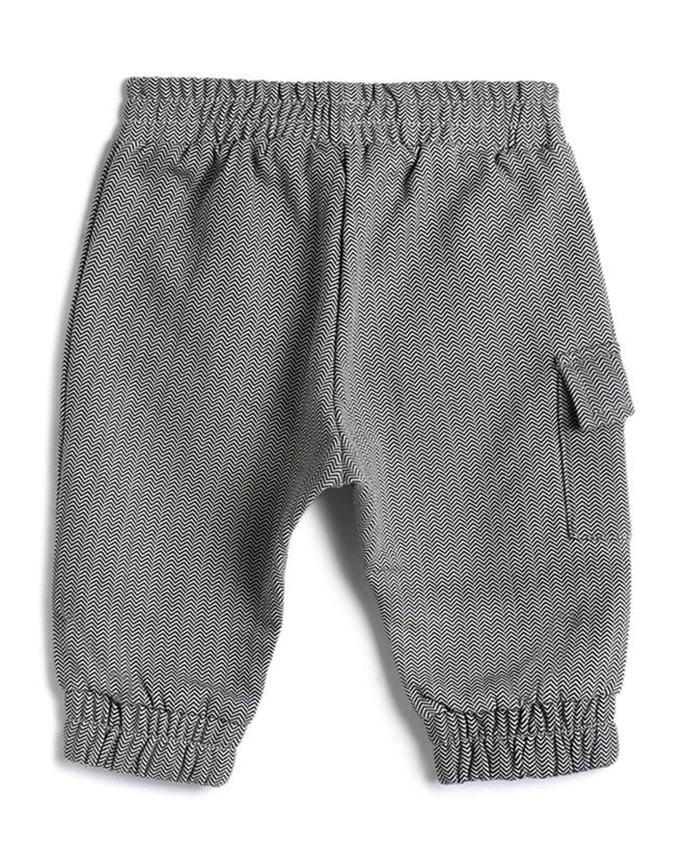 Chicco Grey Trouser-Pattern-Cotton-For Infants - Image 2