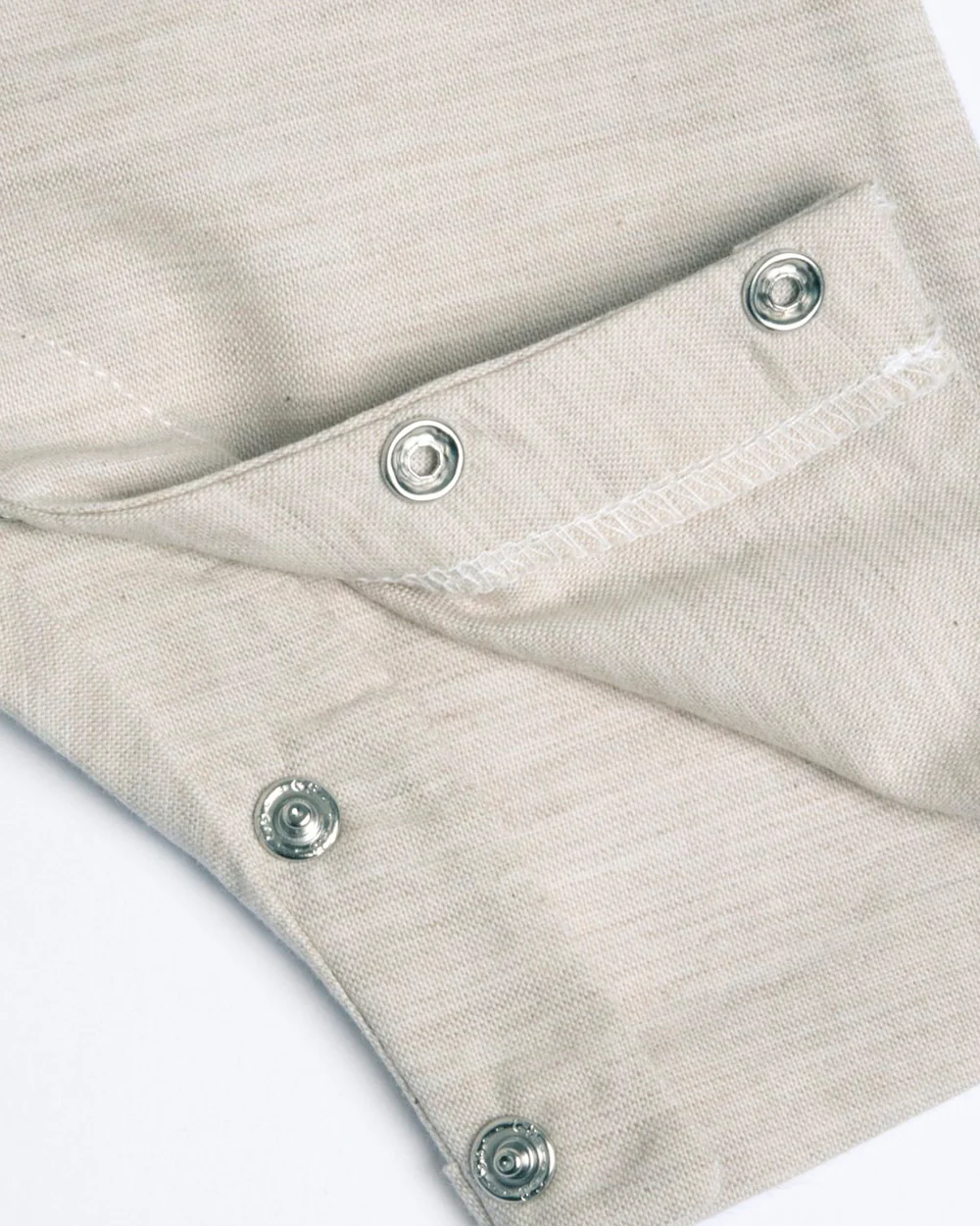 Chicco Light Grey Dungaree Set-Cotton-Solid-For Infants - Image 3