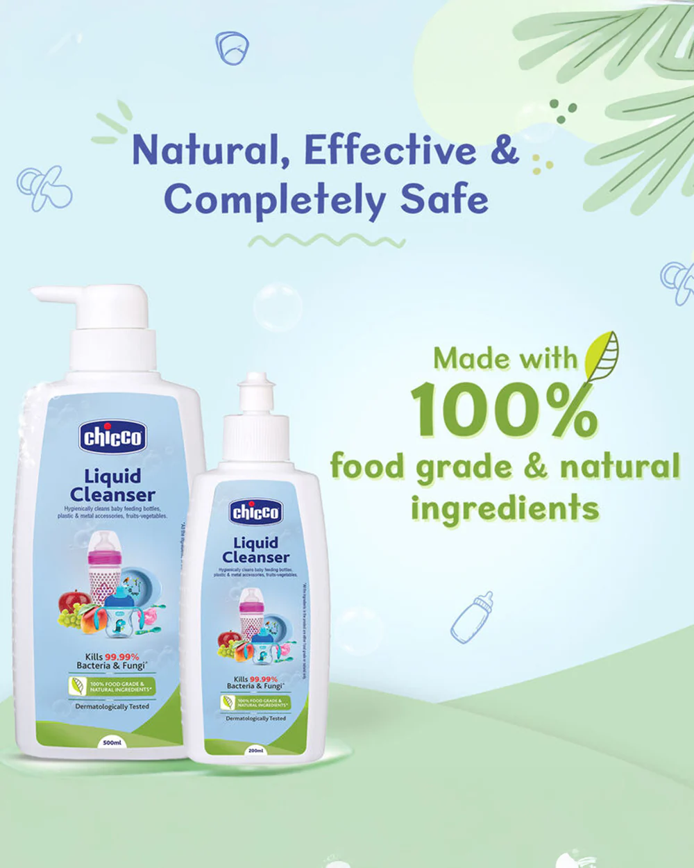 Chicco Liquid Multipurpose Cleanser Bottle-Baby Safe-Kills 99.9% Bacteria & Fungi-Dermatologically Tested - Image 14