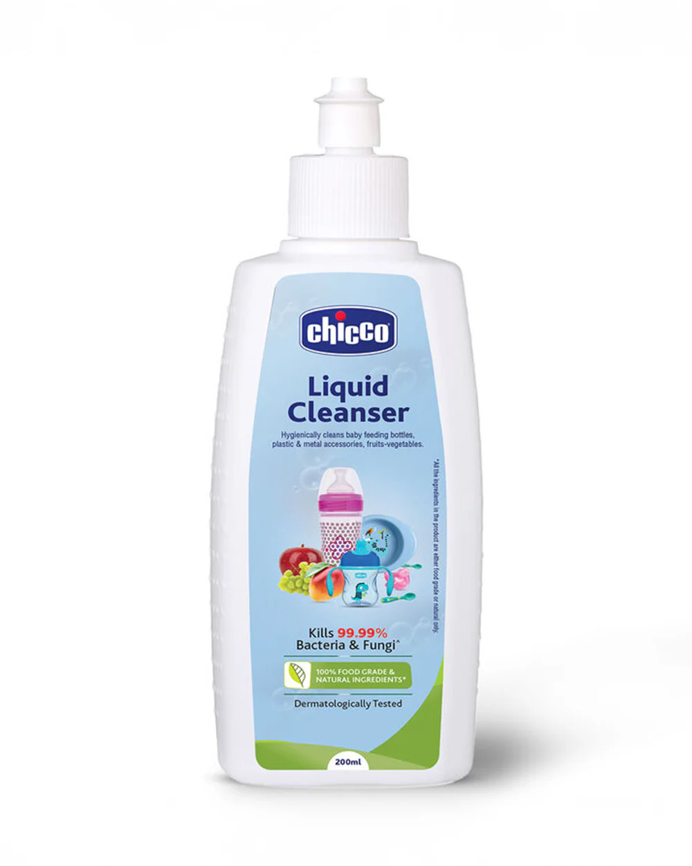 Chicco Liquid Multipurpose Cleanser Bottle-Baby Safe-Kills 99.9% Bacteria & Fungi-Dermatologically Tested - Image 2