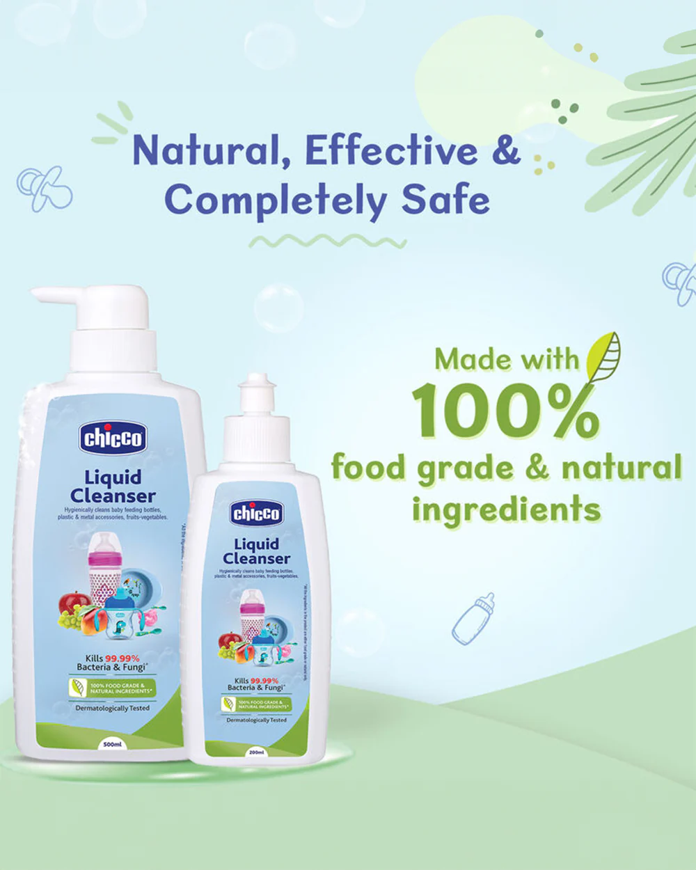 Chicco Liquid Multipurpose Cleanser Bottle-Baby Safe-Kills 99.9% Bacteria & Fungi-Dermatologically Tested - Image 8