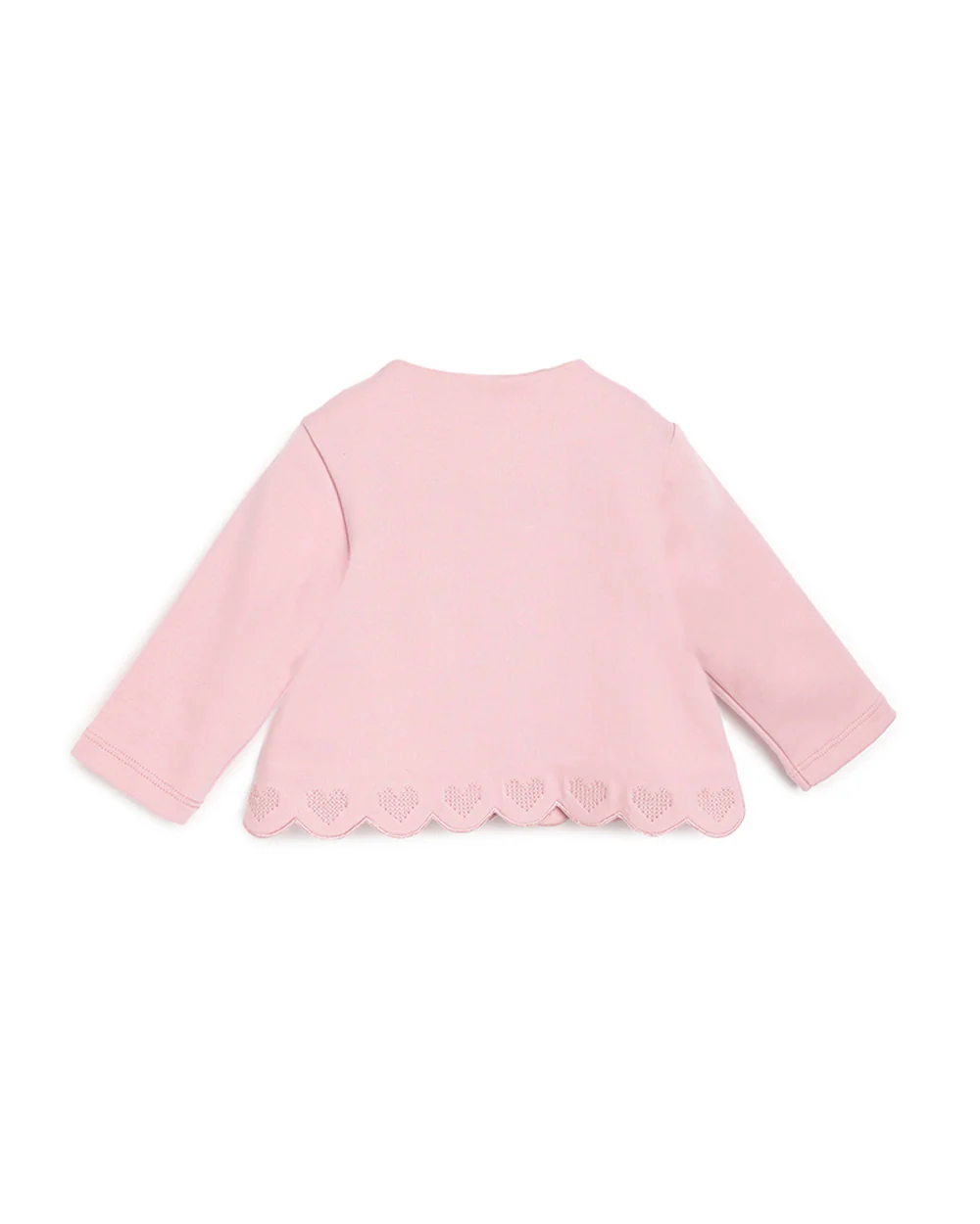Chicco Medium Pink Winter Wear Cardigan-Solid-Cotton-For Infants - Image 2