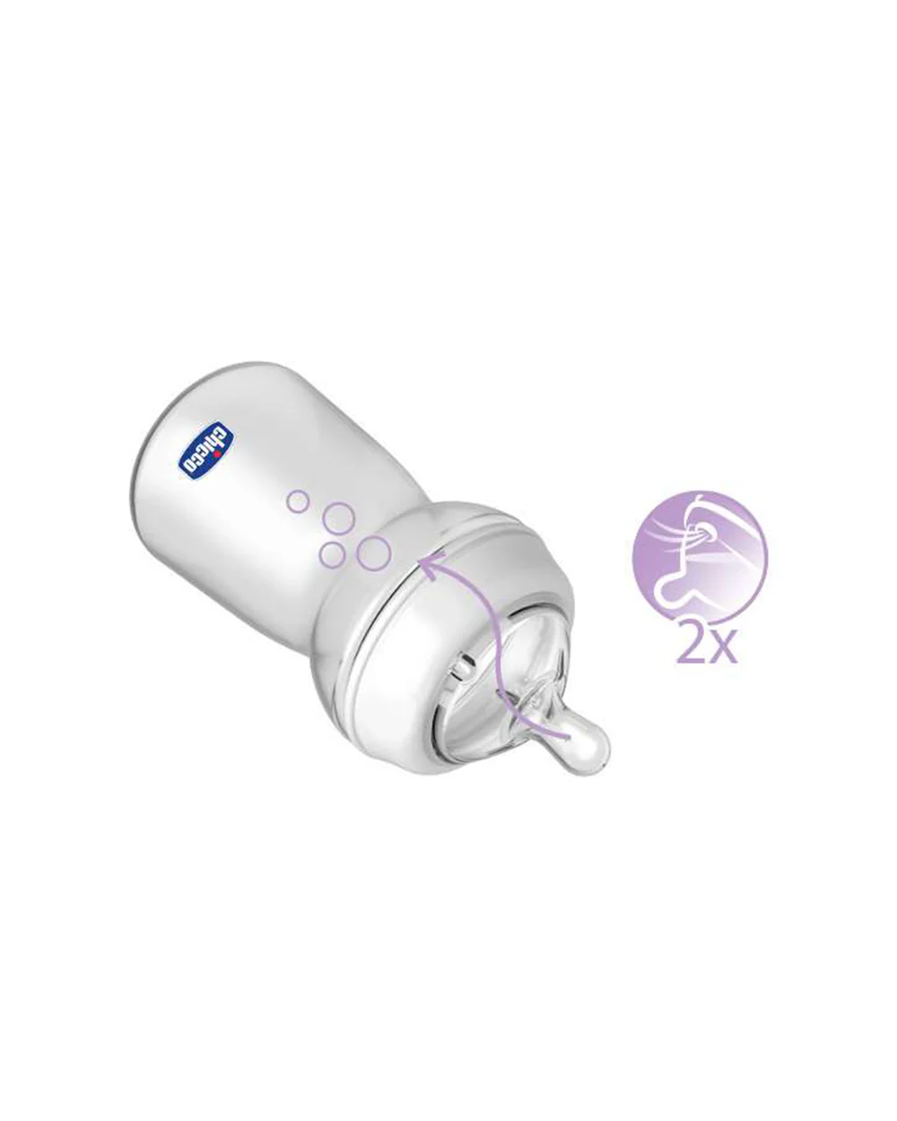 Chicco Natural Feeling Teat-Anti Colic Effect-Pack of 2-6M+-Food Flow-Feeding Bottle Nipple - Image 4