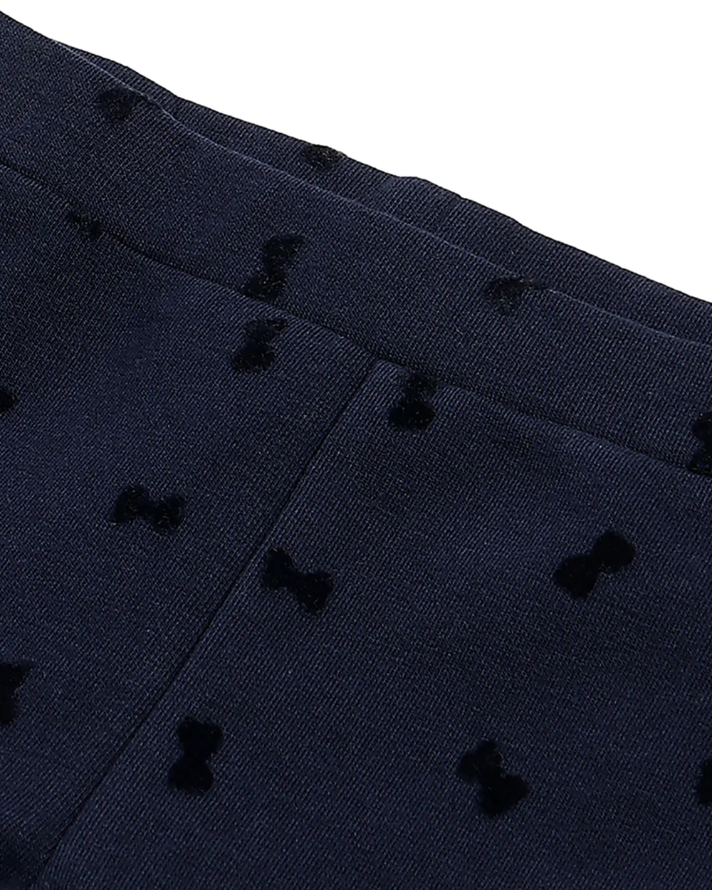 Chicco Navy Blue Leggings-Printed-Cotton-For Infants - Image 3