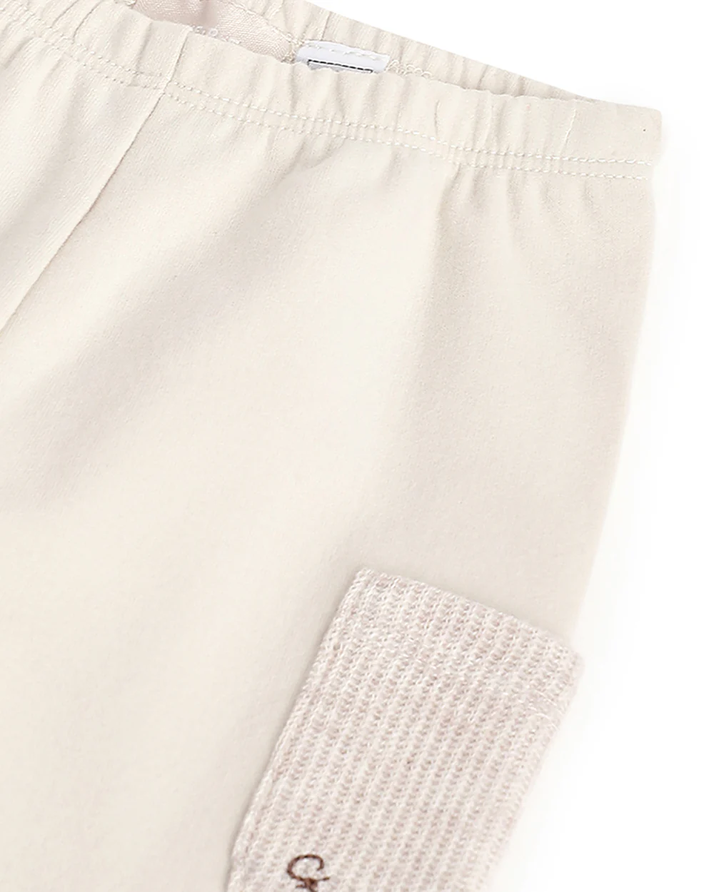 Chicco Off White & Beige Top & Legging Set-Printed-Cotton & Polyester-For Infants - Image 7