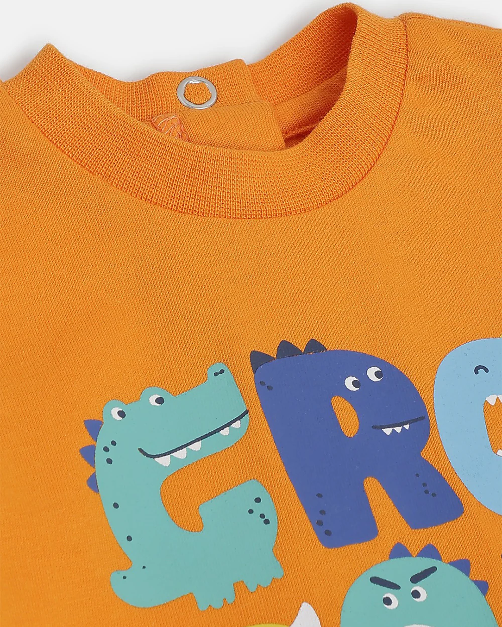 Chicco Orange T-shirt-Cotton-Printed-For Infants - Image 3