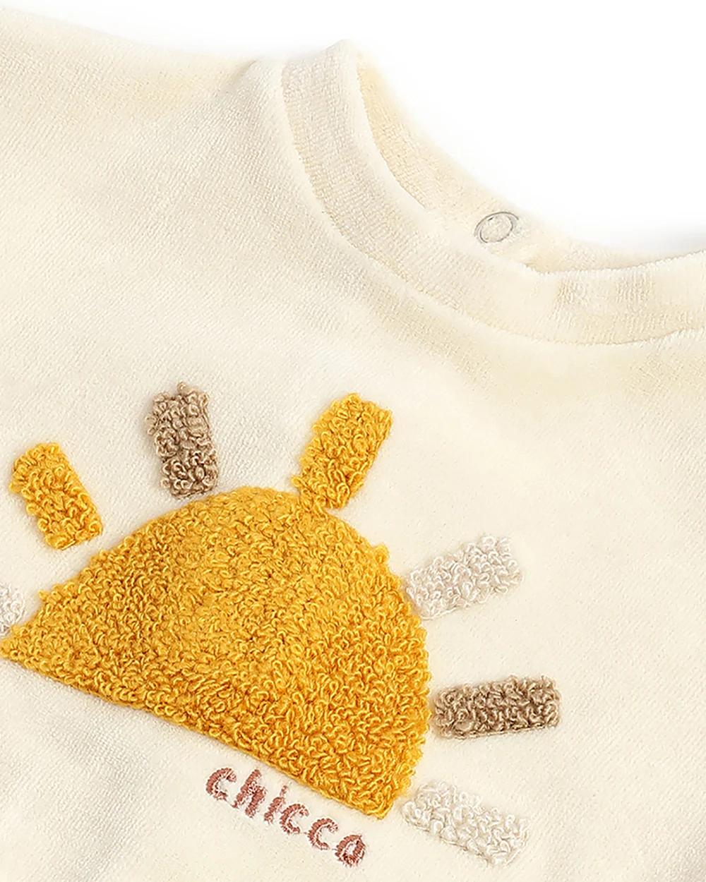Chicco Pastel Pink & Mustard Top & Jogger Set-Printed-Cotton Polyester-For Infants - Image 5