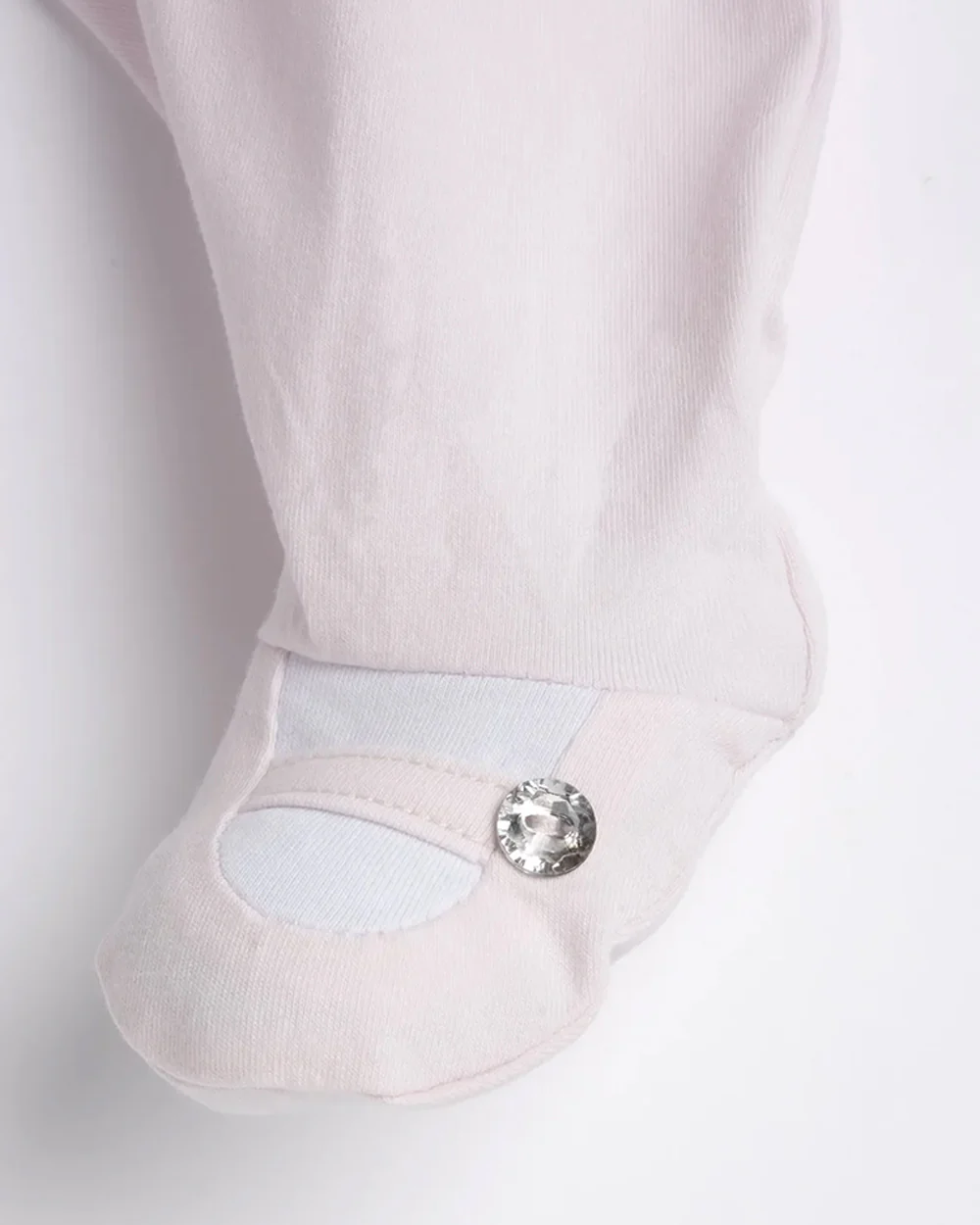 Chicco Pastel Pink Sleepsuit-Embellished-Cotton-For Infants - Image 3