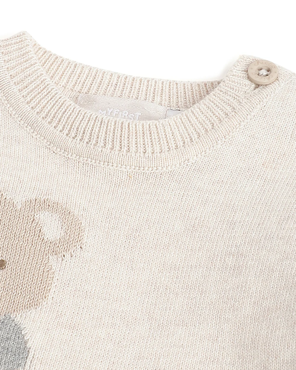 Chicco Pastel Pink Sweater-Embroidered-Cotton Wool-For Infants - Image 3