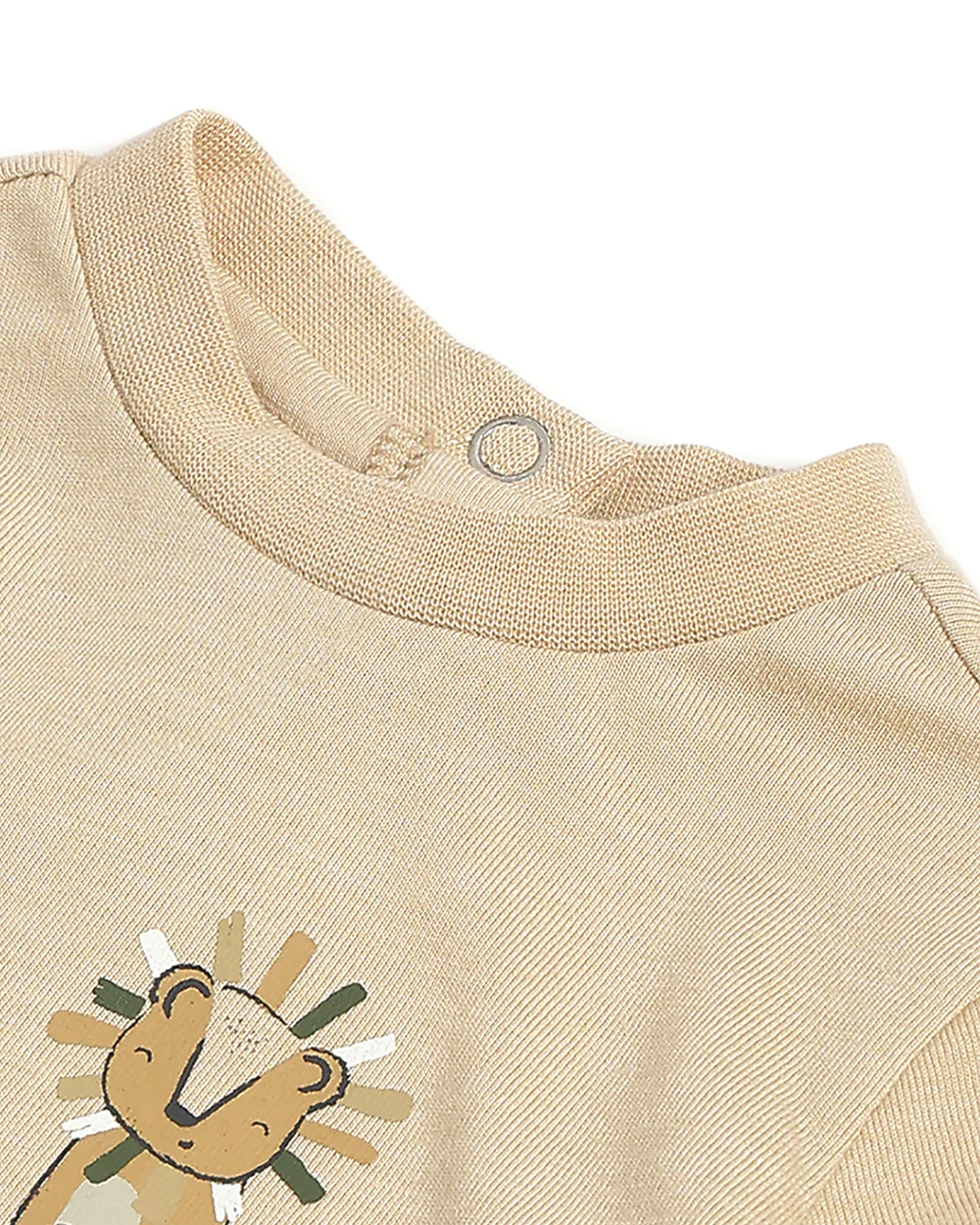 Chicco Peach Pink T-shirt-Printed-Cotton-For Infants - Image 3