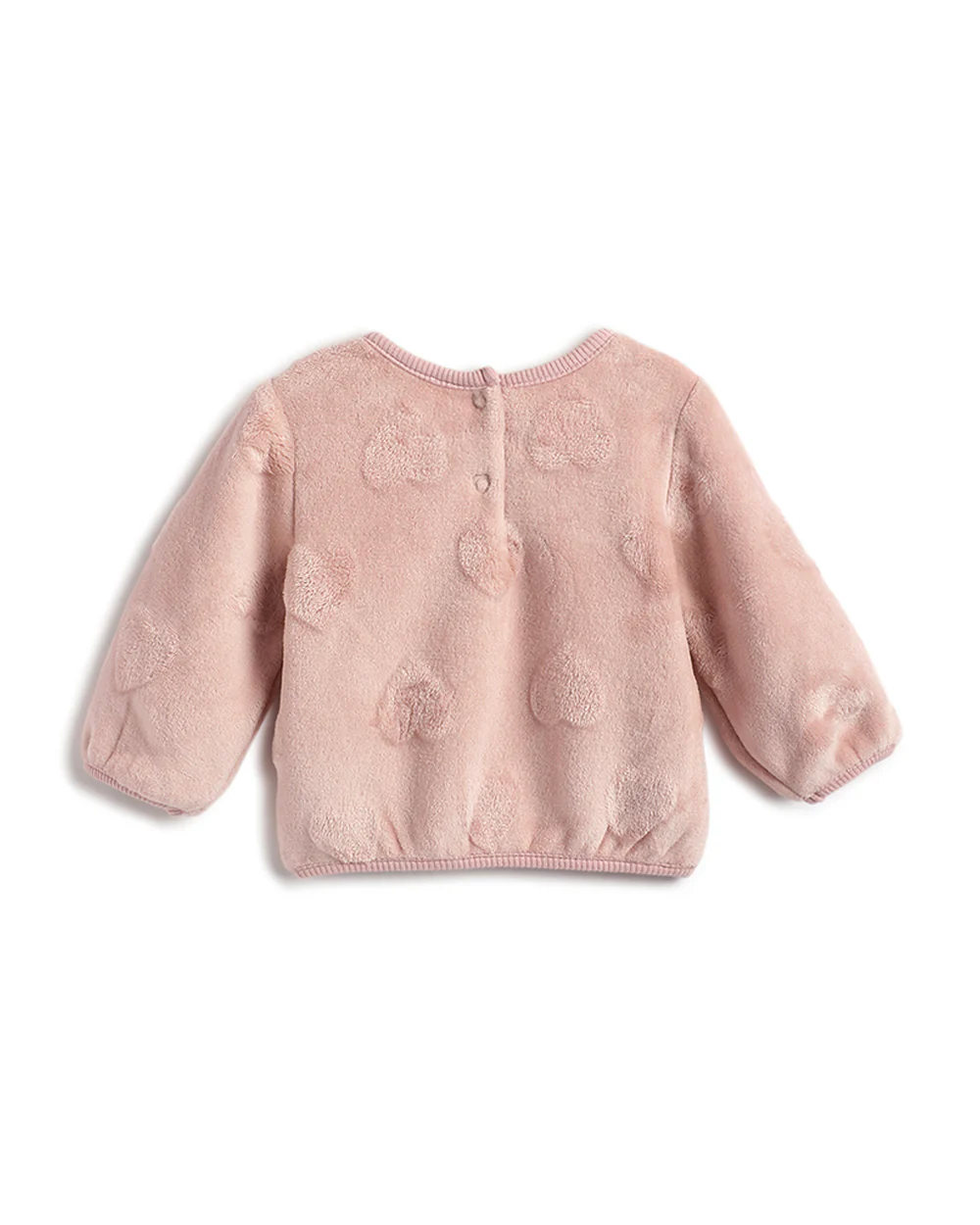 Chicco Peach Pink Winter Wear Sweater-Solid-Polyester-For Infants - Image 2