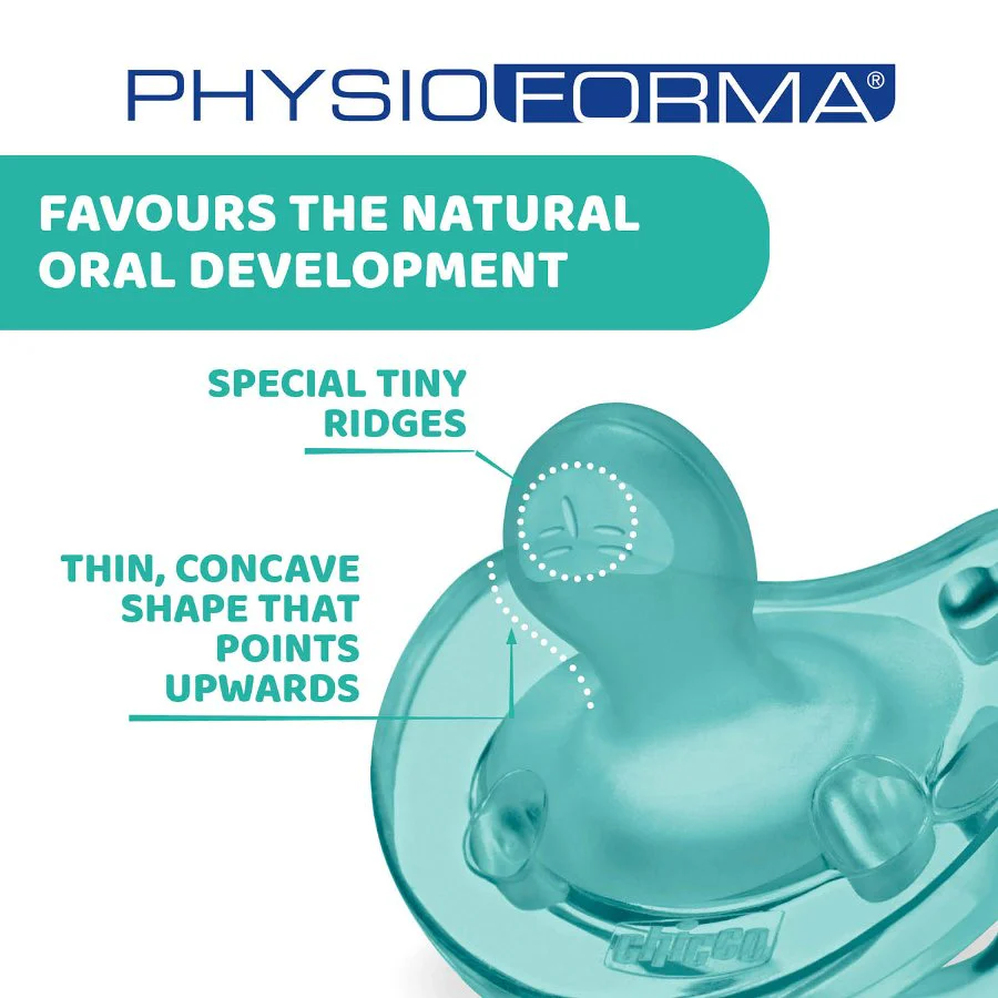 Chicco PhysioForma Soft Soother-With Ventillation Holes-Orthodontic-Blue-0 to 6M-Pacifier - Image 4