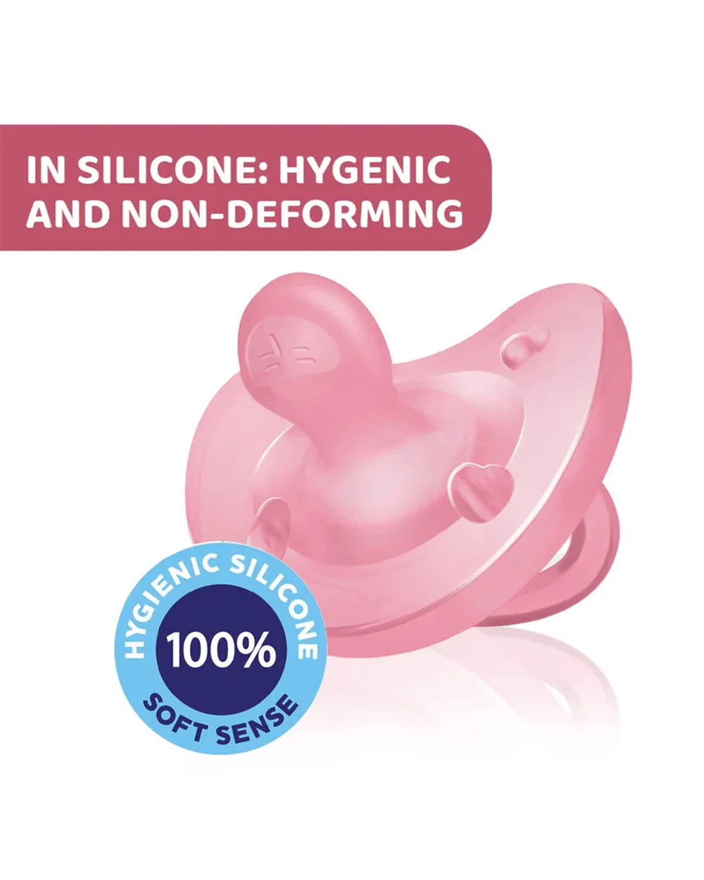 Chicco PhysioForma Soft Soother Pink-Orthodontic Pacifier-6 to 16M-Pack of 2 - Image 5