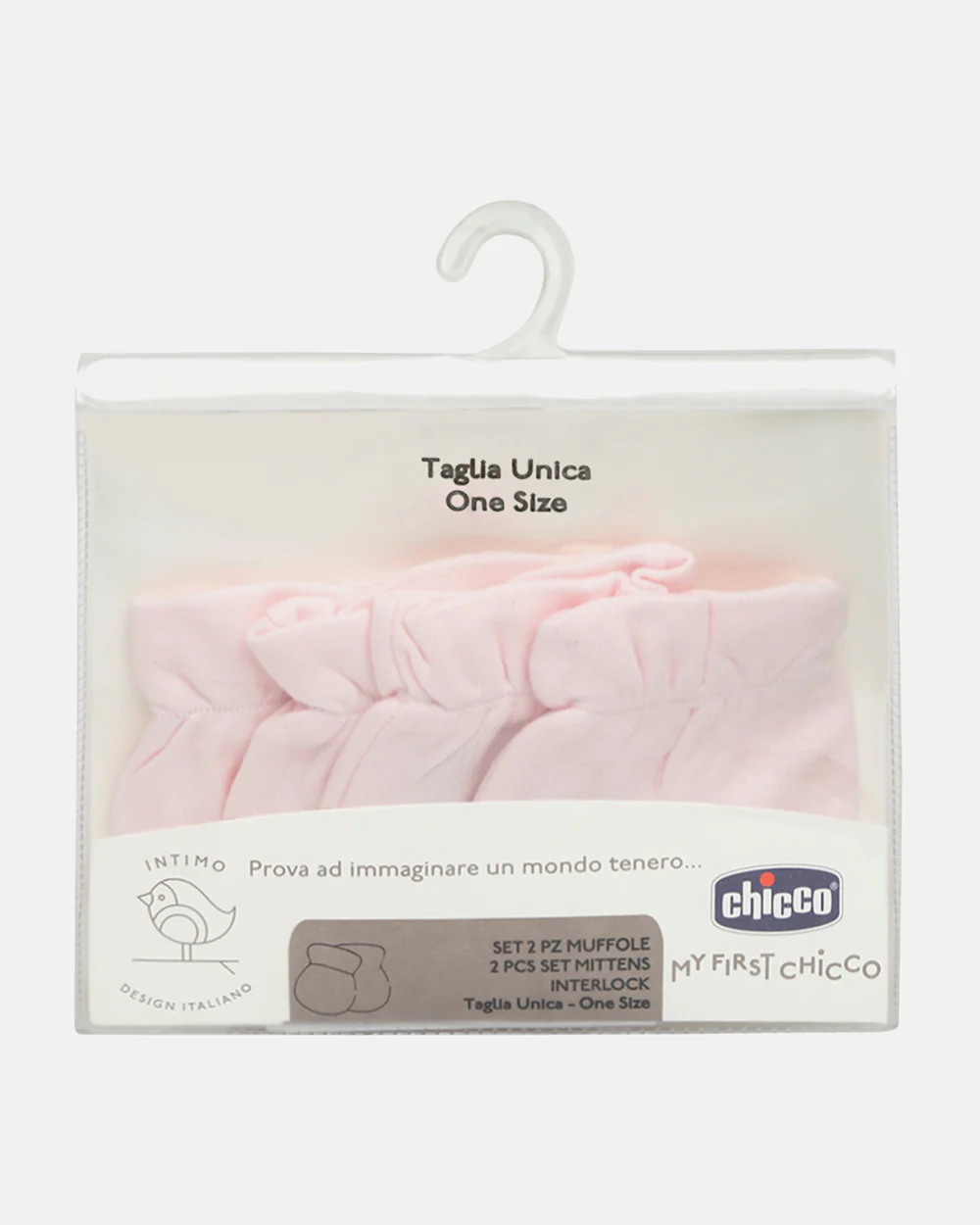 Chicco Pink Mittens-Solid-Cotton-For Infants - Image 3