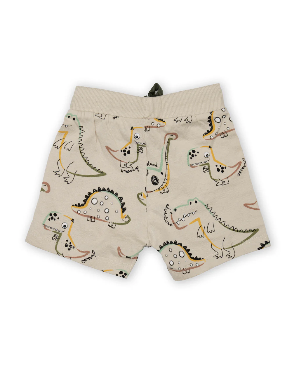 Chicco Sage Green & White T-shirt & Shorts Set-Cotton-Printed-For Infants - Image 7
