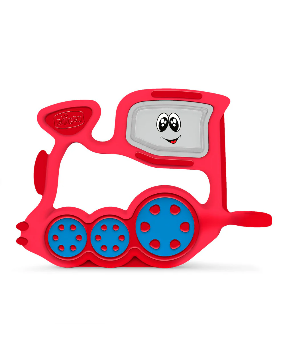 Chicco Train Rattle Teether-Silicone-With Removable Rings - Image 3