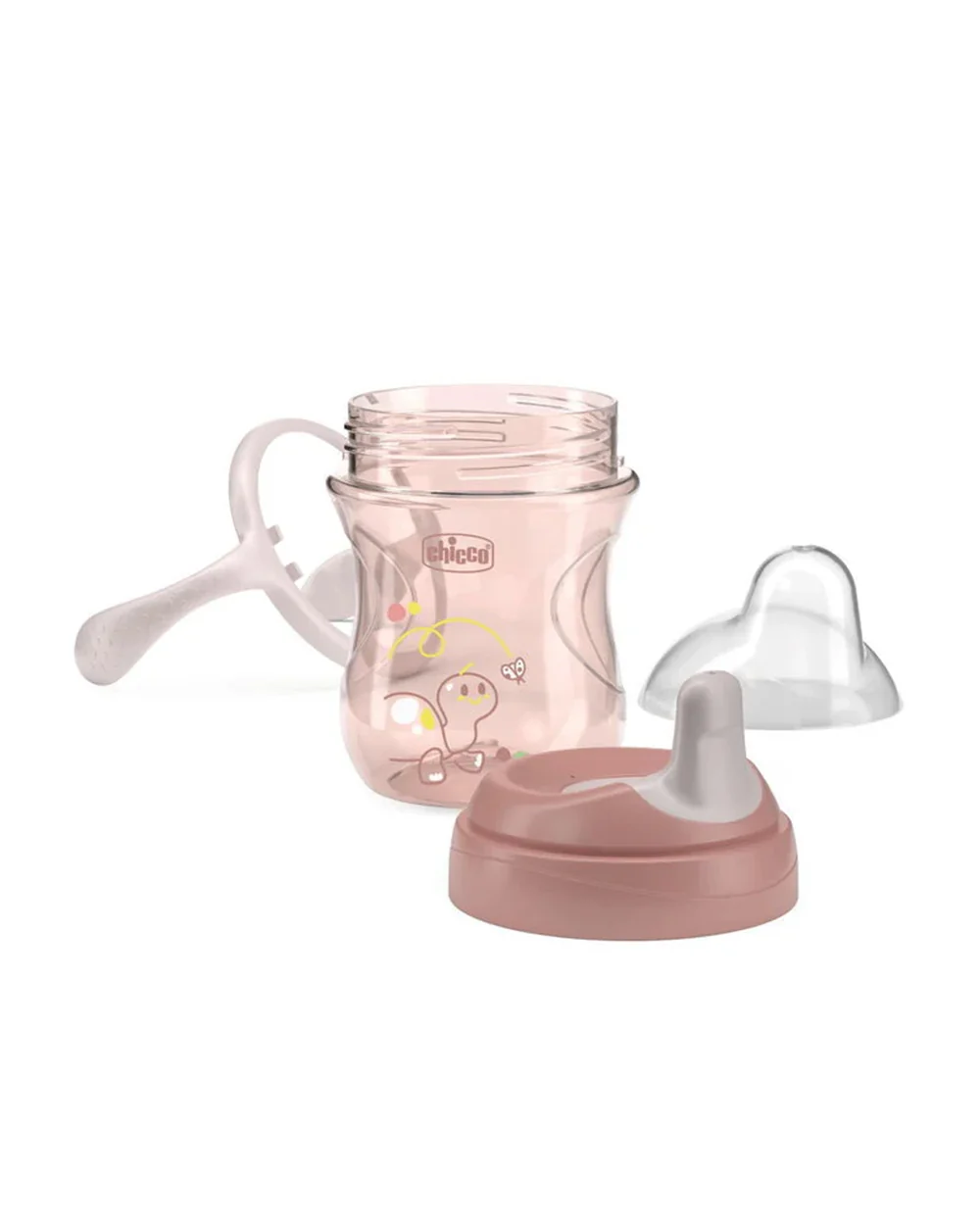 Chicco Training Cup-Ergonomic Design-Easy Grip-Spout Sipper-Pink-6M+ - Image 3