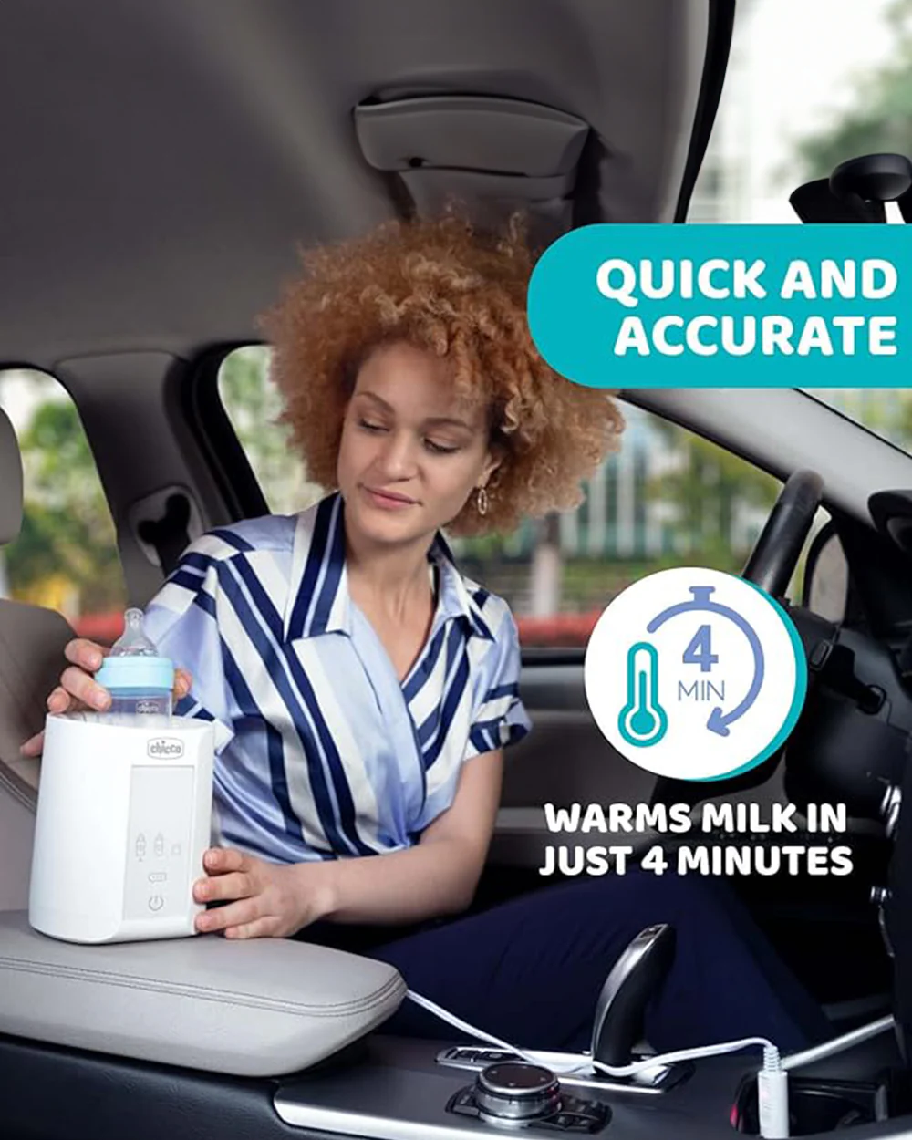 Chicco Travel+Home Bottle Warmer-With 5 Functioning Modes-Auto Shut Off-1 Bottle Capacity - Image 9