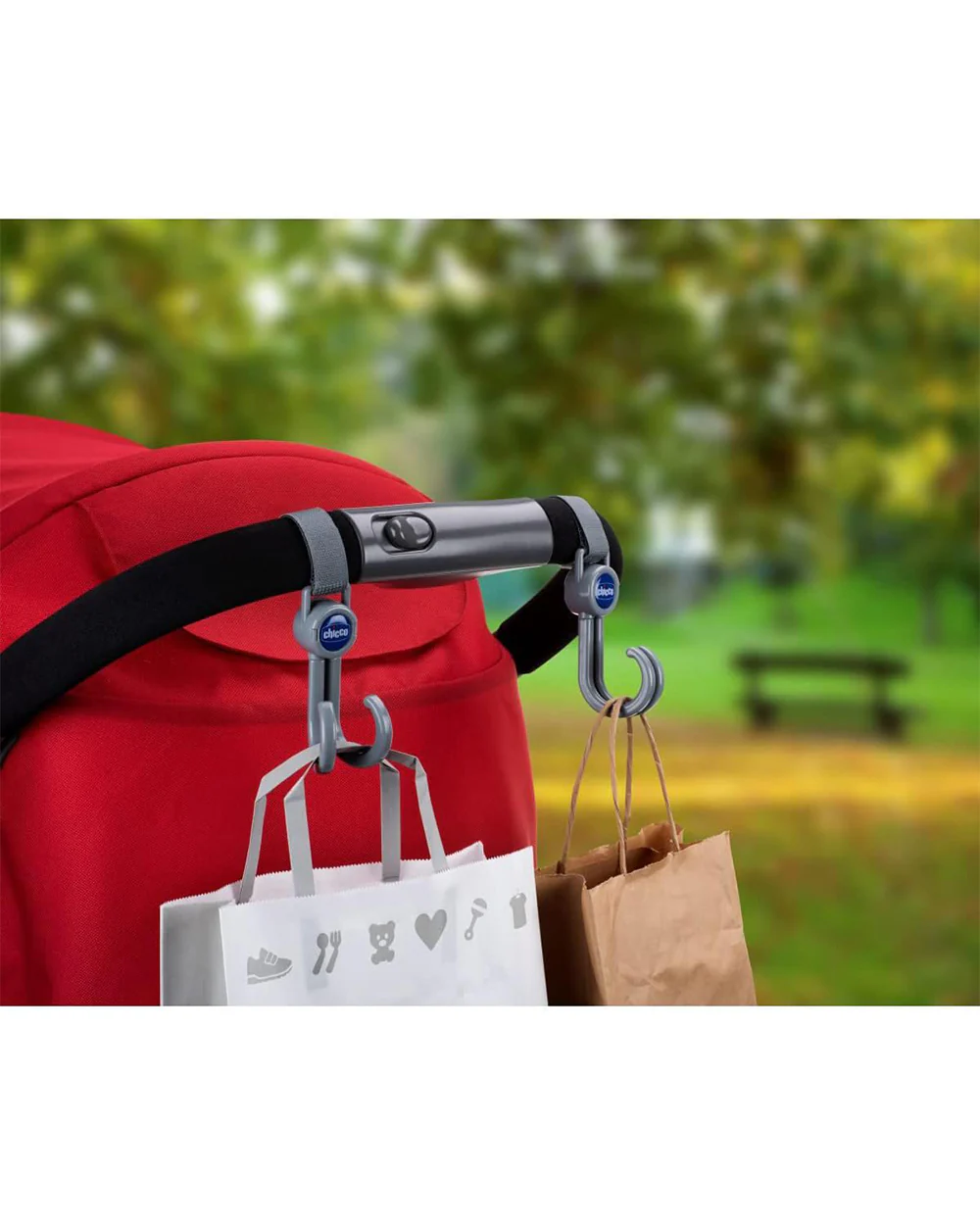 Chicco Universal Double Hooks for Strollers-With 360 Degree Spin - Image 3