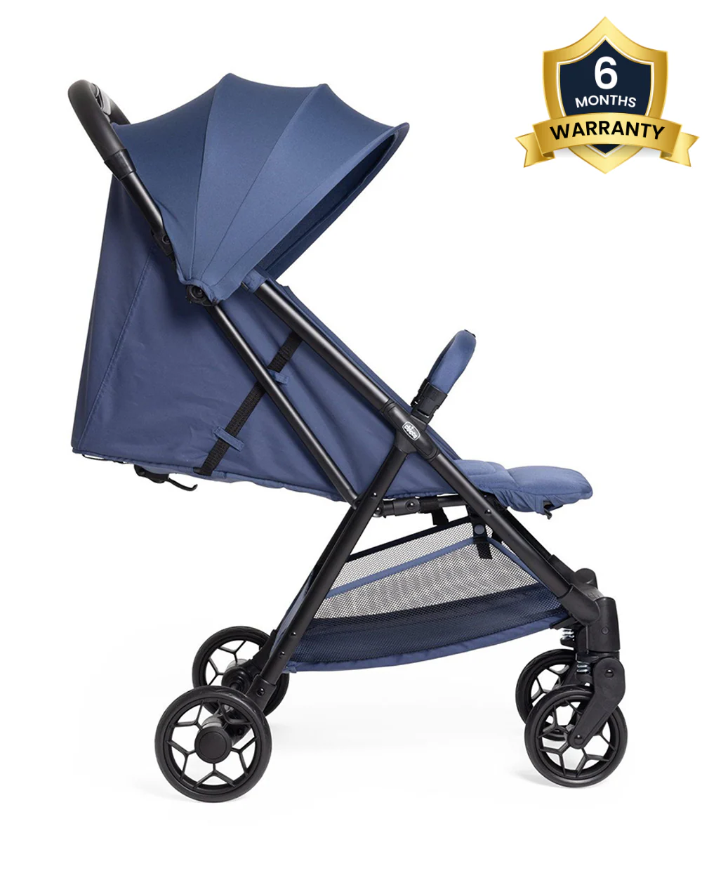 Chicco Urbino Lightweight Baby Stroller-Flat Reclining Seat-One Hand Fold-6 Months Warranty-For 0 to 4Y (Upto 22 Kg)-Royal Blue - Image 2
