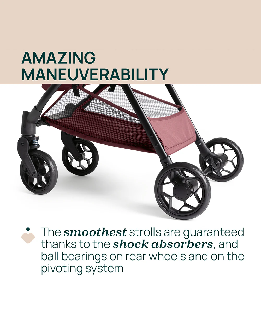 Chicco Urbino Lightweight Baby Stroller-Flat Reclining Seat-One Hand Fold-6 Months Warranty-For 0 to 4Y (Upto 22 Kg)-Ruby - Image 10