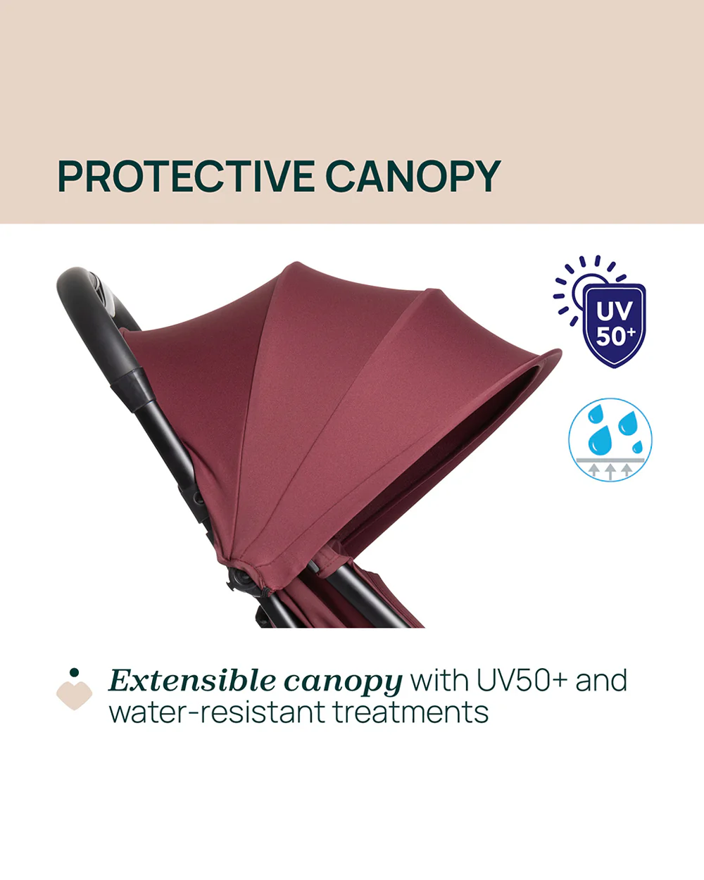 Chicco Urbino Lightweight Baby Stroller-Flat Reclining Seat-One Hand Fold-6 Months Warranty-For 0 to 4Y (Upto 22 Kg)-Ruby - Image 8
