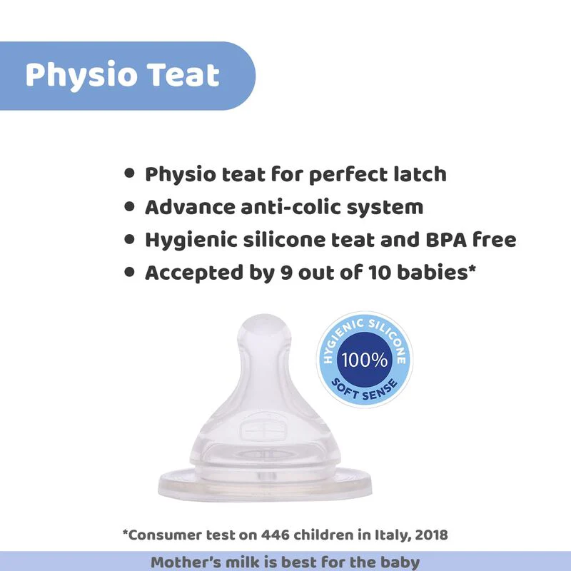 Chicco Well Being Feeding Bottle-Anti Colic-Slow Flow-150 ml-Green-0M+ - Image 5