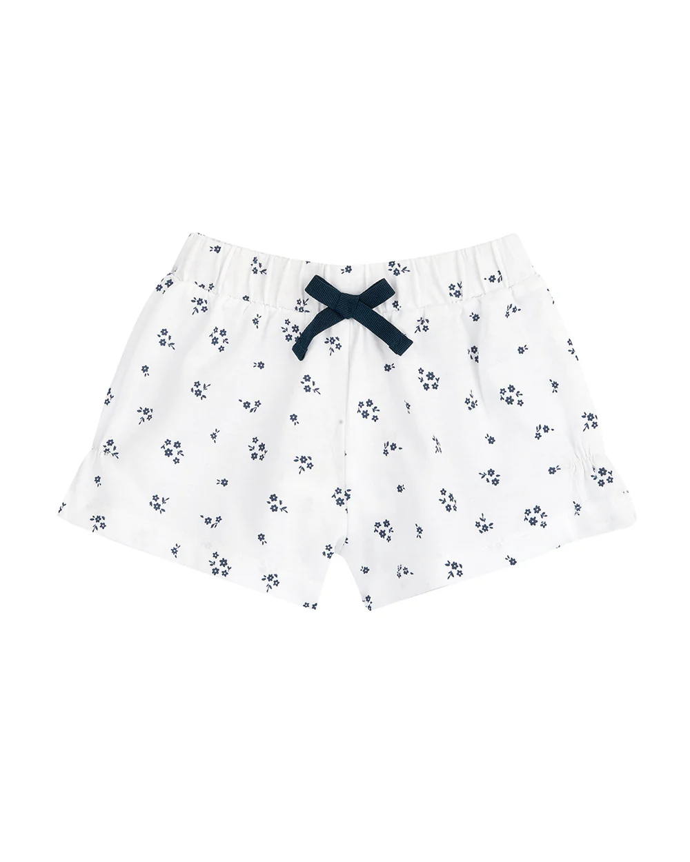 Chicco White & Blue Top & Shorts Set-Printed-Cotton-For Infants - Image 3