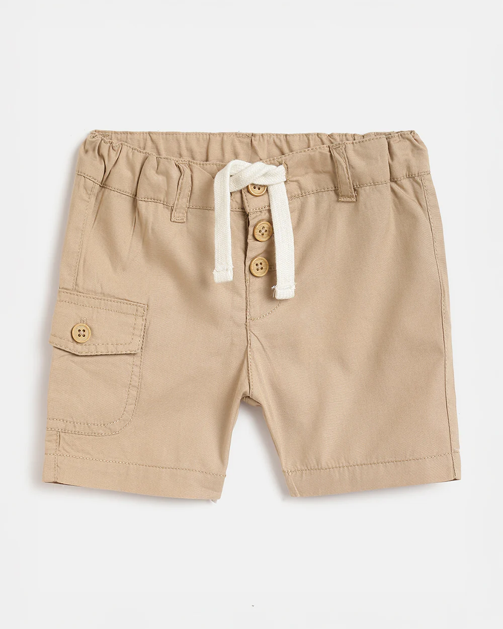 Chicco Tan Brown Shorts-Cotton-Solid-For Infants