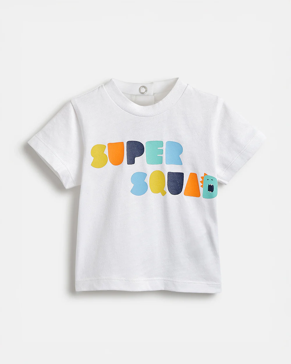 Chicco White T-shirt-Cotton-Printed-For Infants