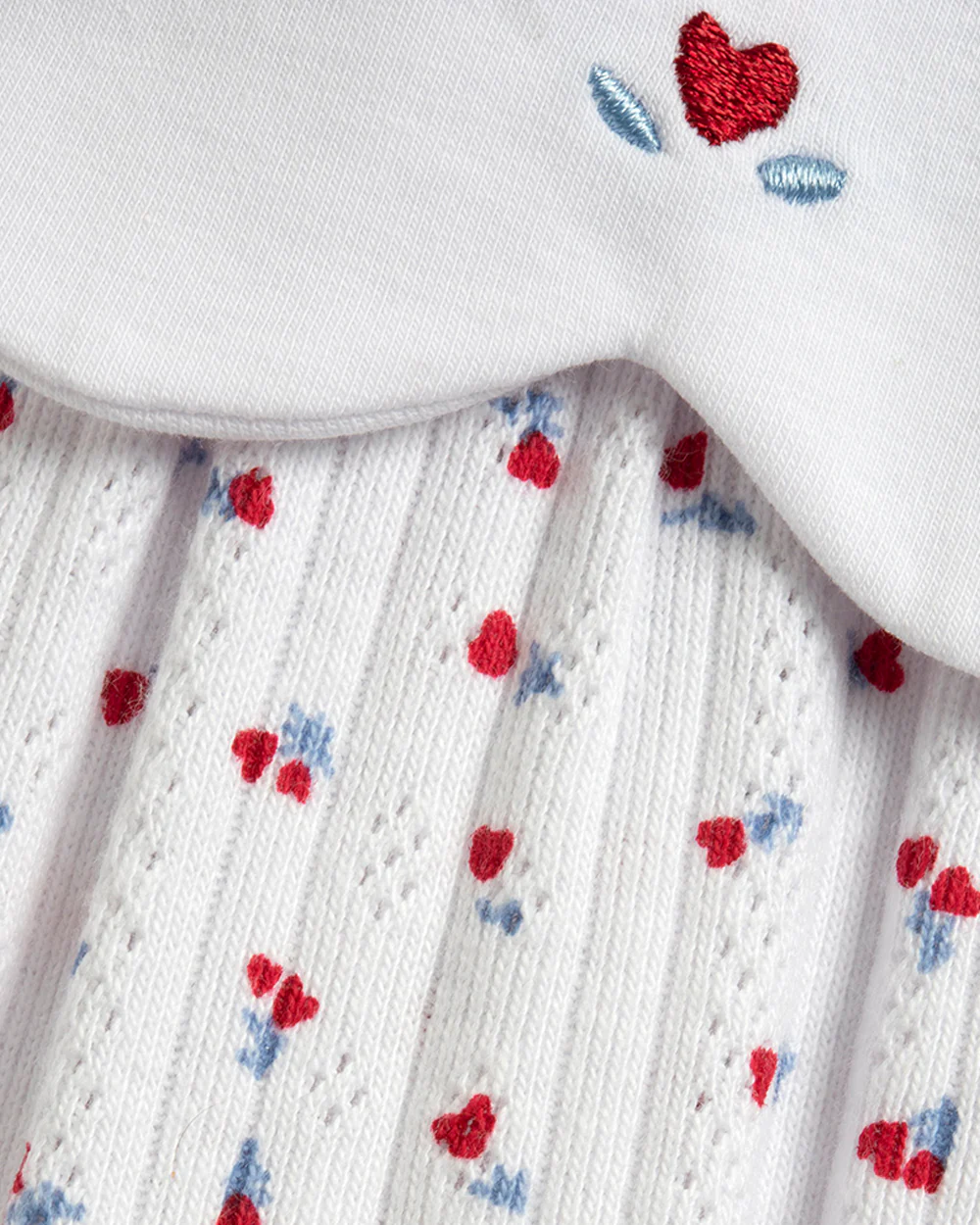 Chicco White Bubble Romper-Printed-Cotton-For Infants - Image 4