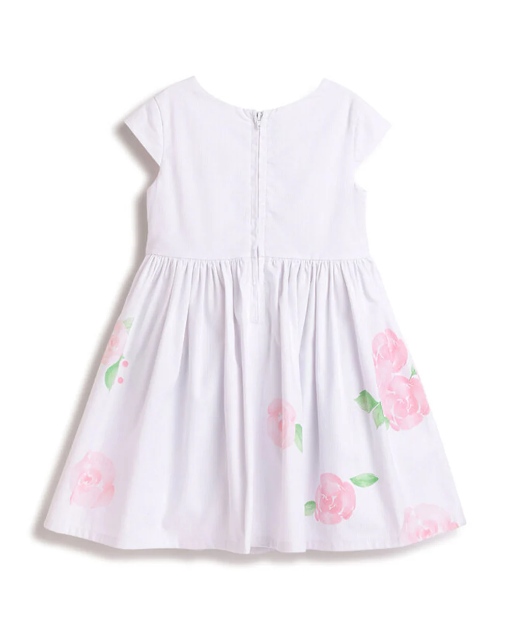 Chicco White Frock Dress-Cotton-Printed-For Infants - Image 2