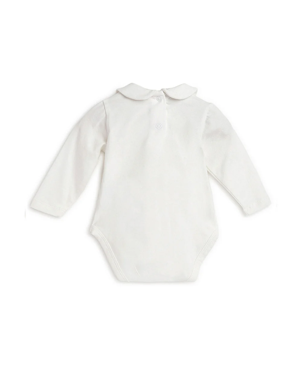 Chicco White & Pink Dungaree Set-Solid-Cotton-For Infants - Image 4