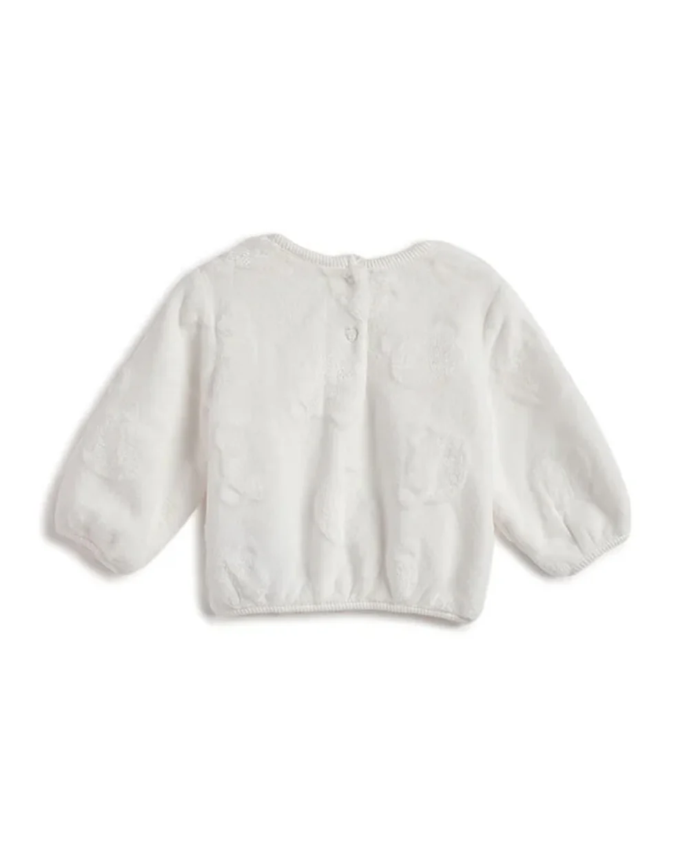 Chicco White Sweatshirt-Solid-Polyester-For Infants - Image 2