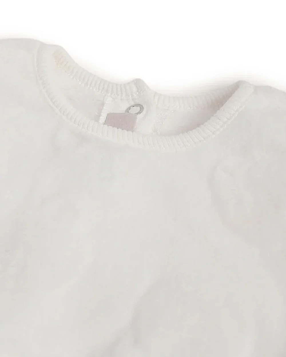 Chicco White Sweatshirt-Solid-Polyester-For Infants - Image 3